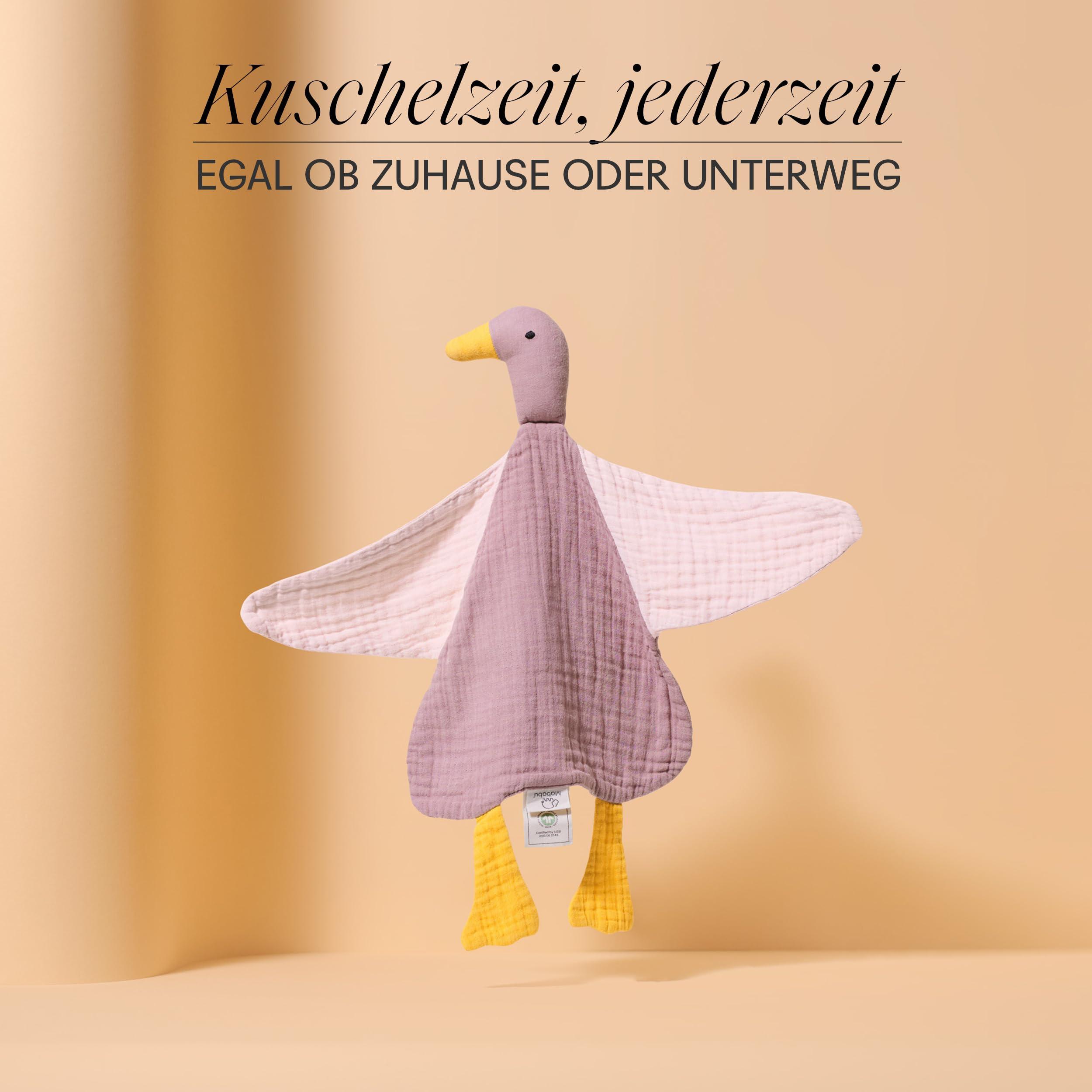 Activity-board Schmusetuch Ente - Geburt Geschenke 100% Musselin Bio-Baumwolle