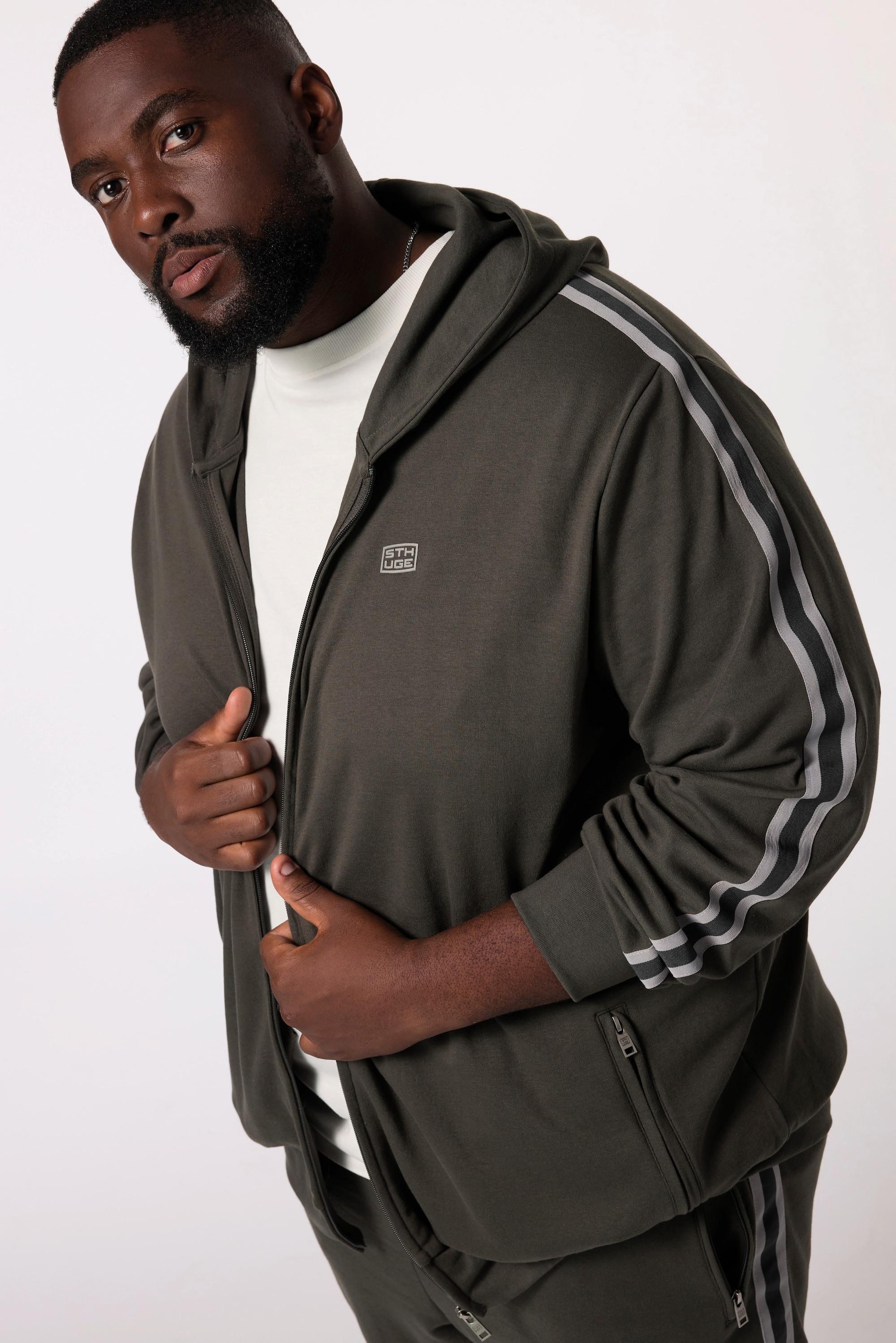 Sthuge Hoodiejacke, Sweat, Ärmelstreifen