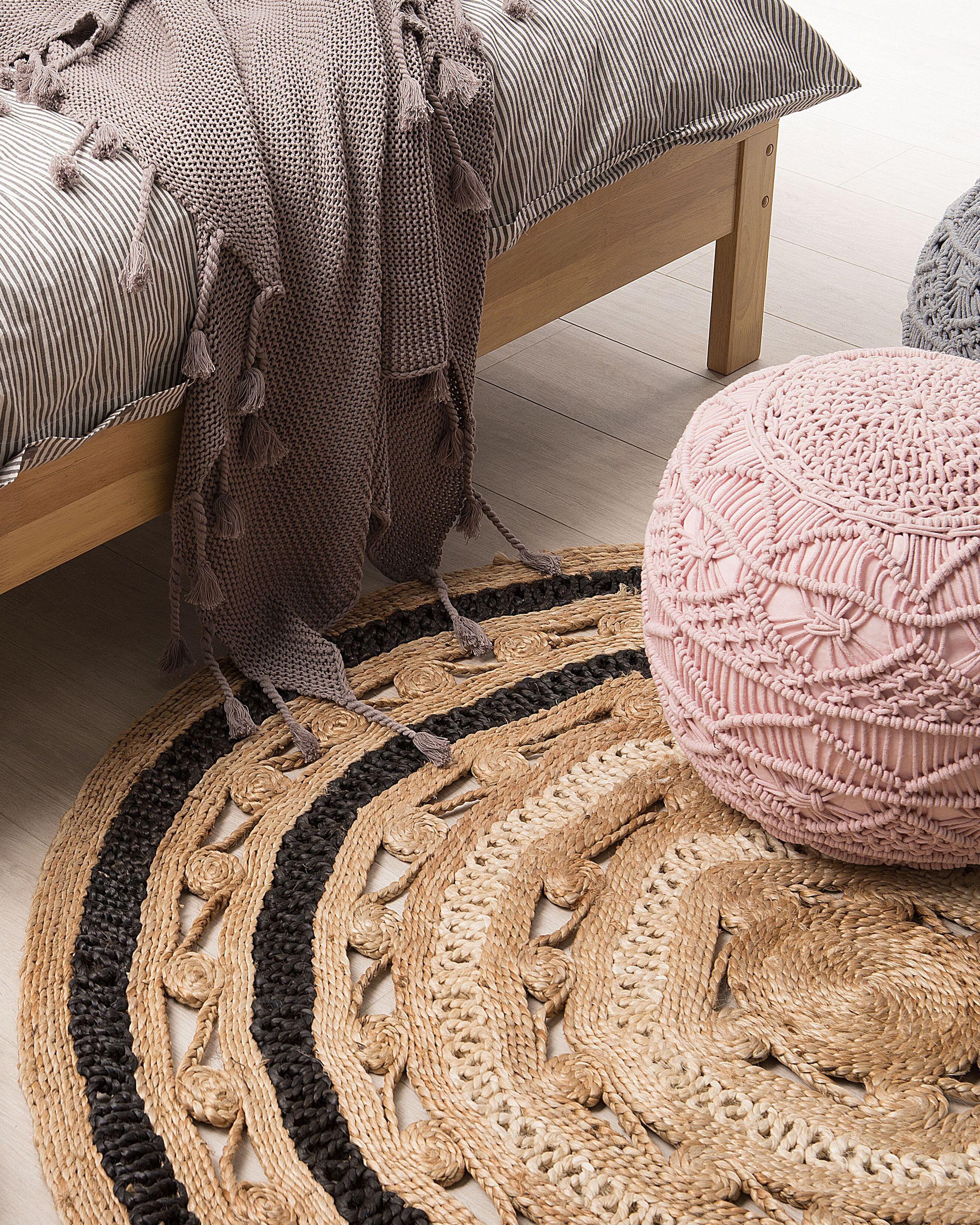 Beliani Teppich aus Jute Boho GOYNE