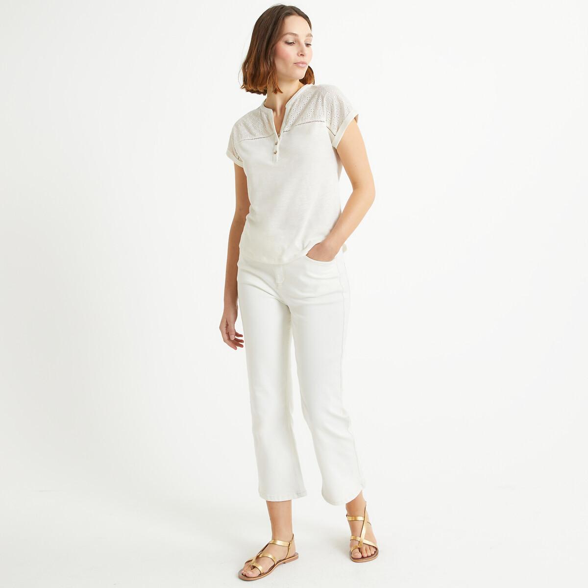 La Redoute Collections T-Shirt mit Henley-Ausschnitt