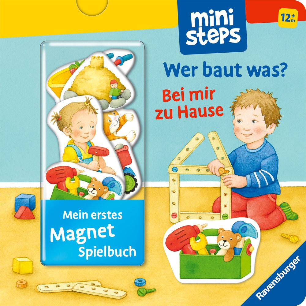 Mein erstes Magnetbuch: Wer baut was? Bei mir zu Hause Grimm, Sandra; Neubacher-Fesser, Monika (Illustrationen) Gebundene Ausgabe