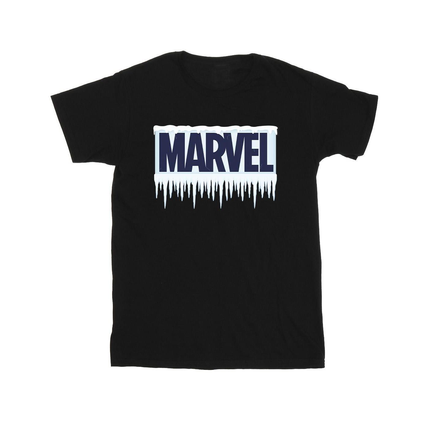 MARVEL Logo Icicle Graphic Print T-Shirt