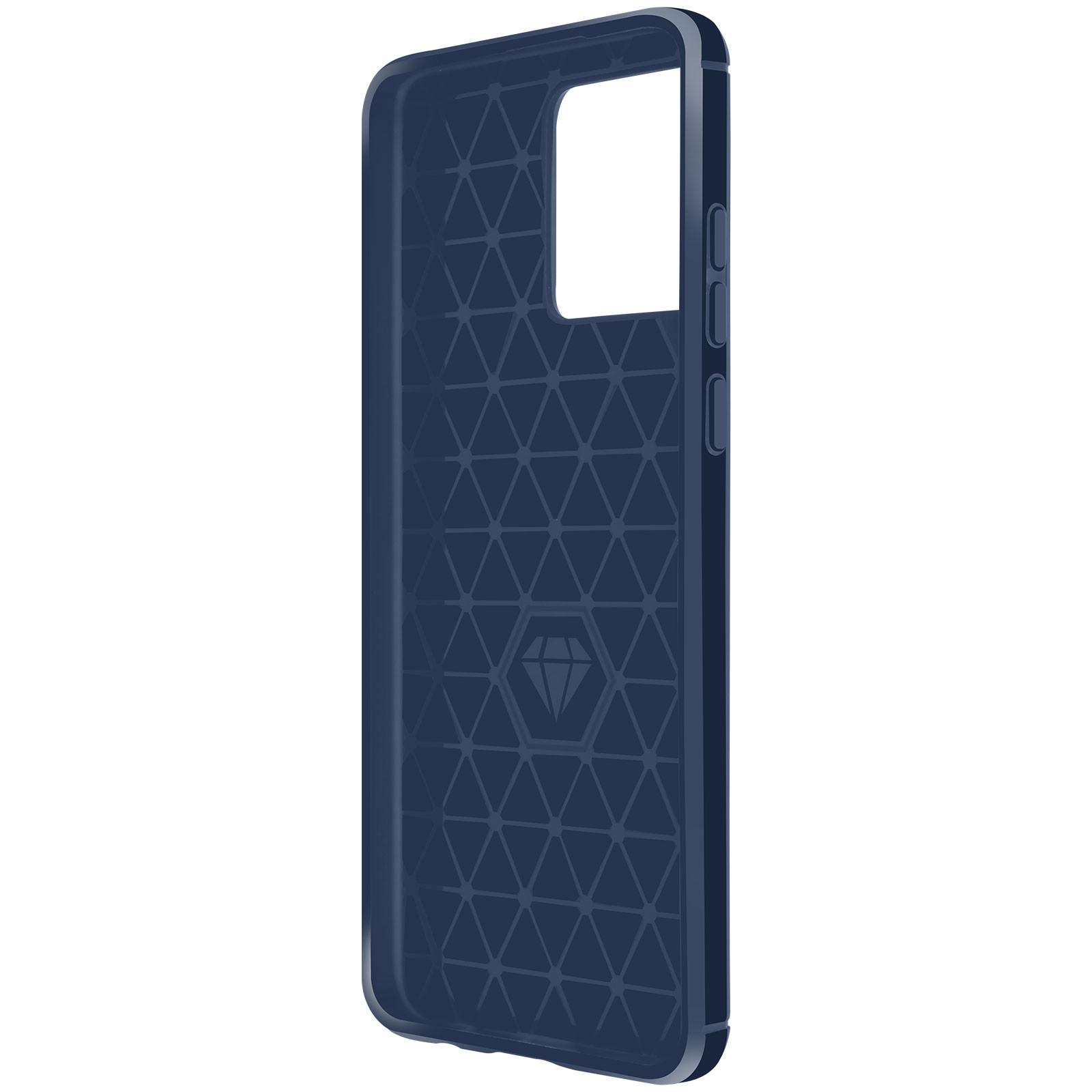 Avizar Carbon Hülle Motorola Moto G84 Blau