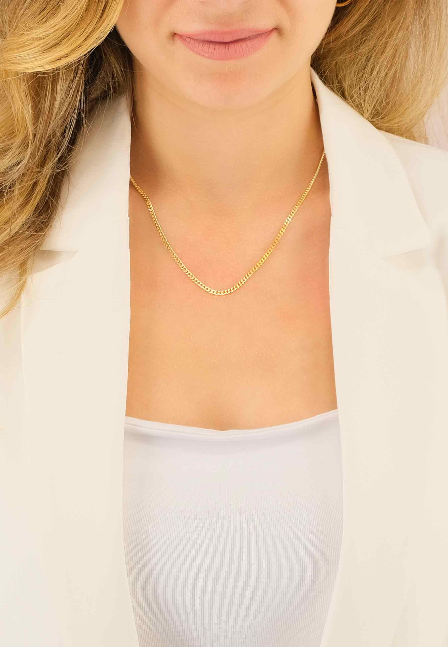 MUAU Schmuck Collier Panzer Gelbgold 750, 2.7mm, 55cm