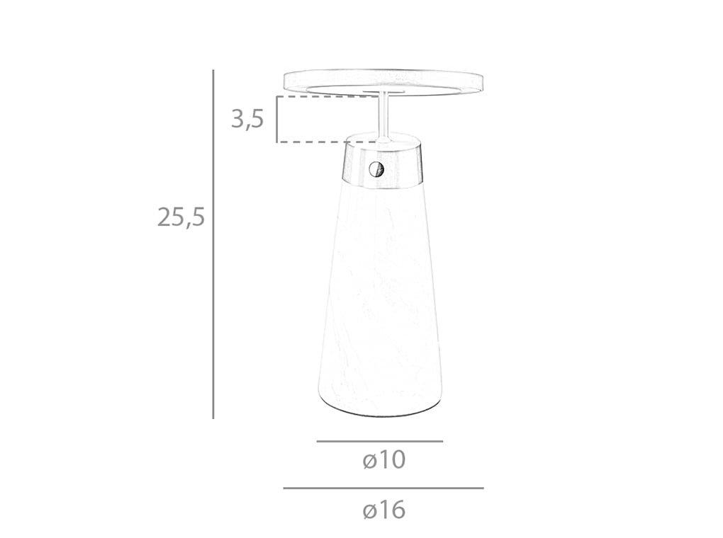 ANGEL CERDA Tischlampe aus em Marmor