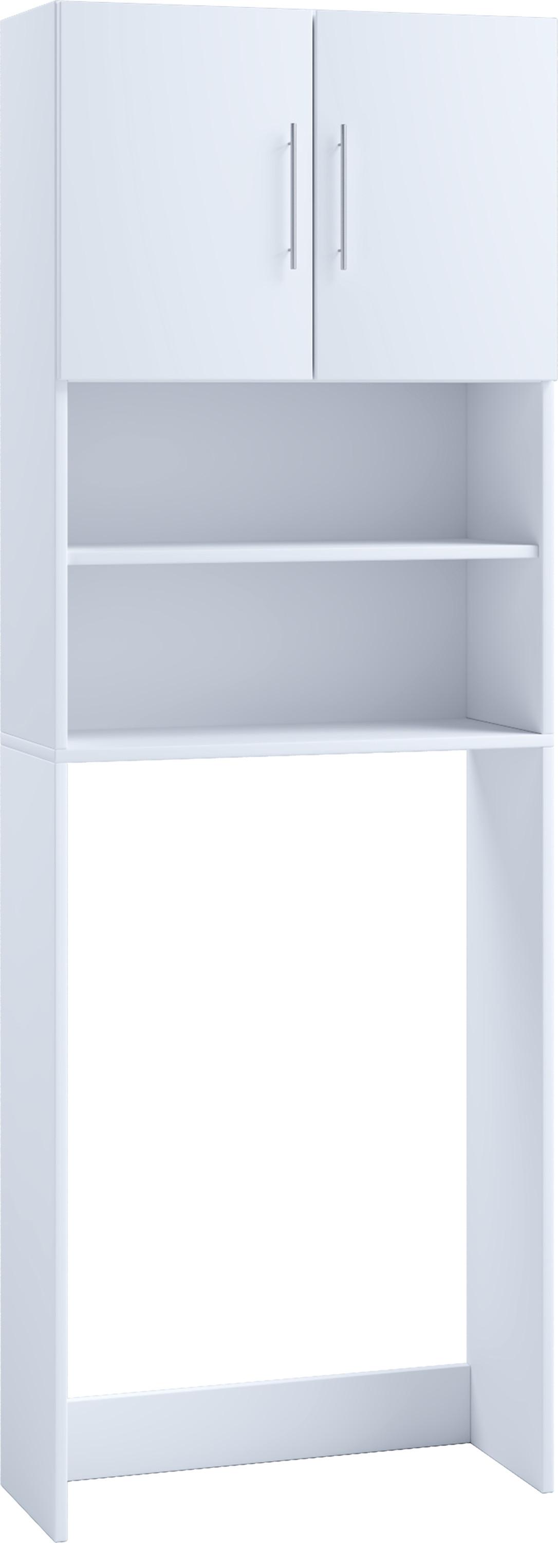 VCM Waschmaschinenschrank | Praktischer Überbauschrank mit viel Stauraum | Maße ca. B. 64 x H. 190 x T. 25 cm | Waschmaschinenregal für Bad und Waschküche