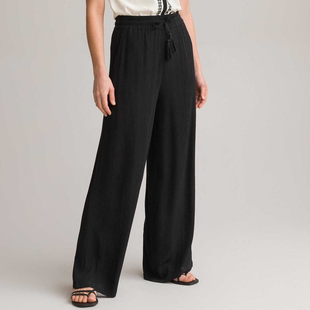 La Redoute Collections Weite Hose aus Crepon