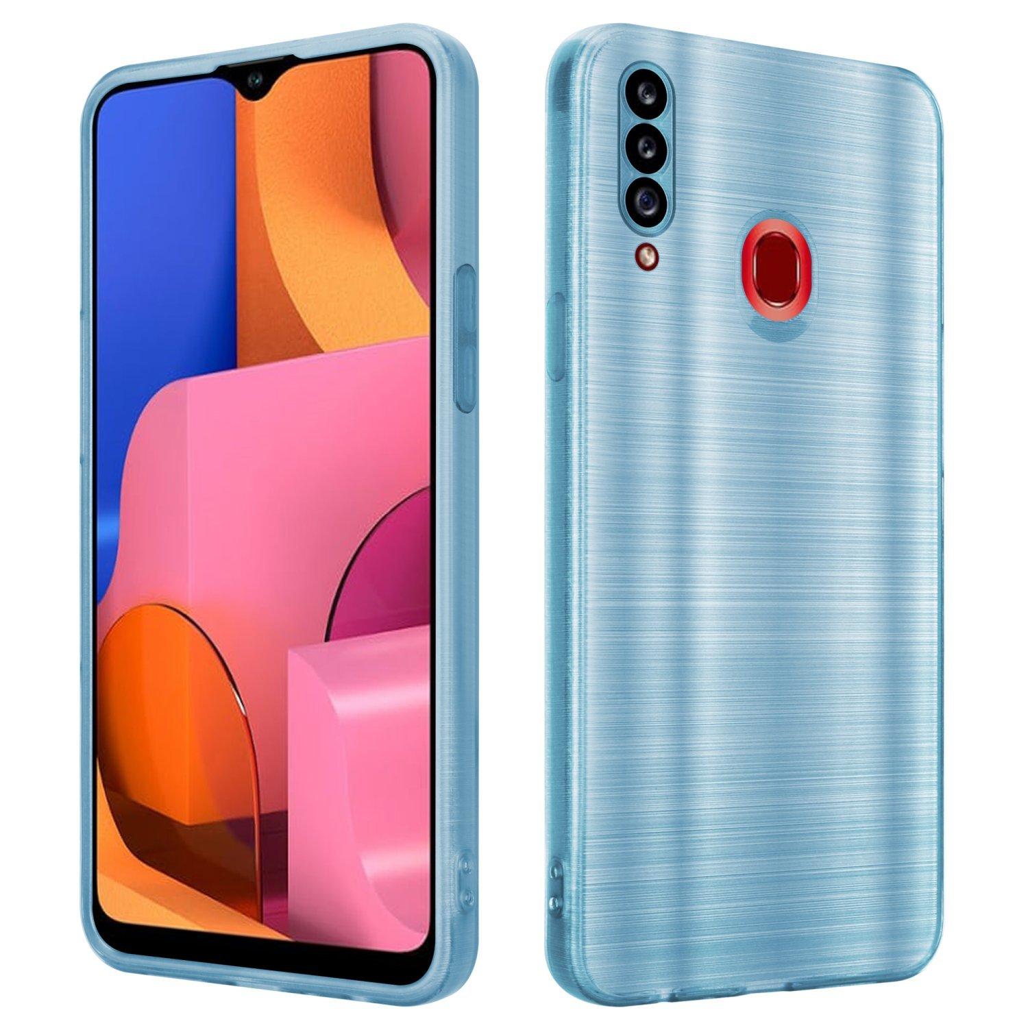 Cadorabo Hülle für Samsung Galaxy A20s im Brushed Design