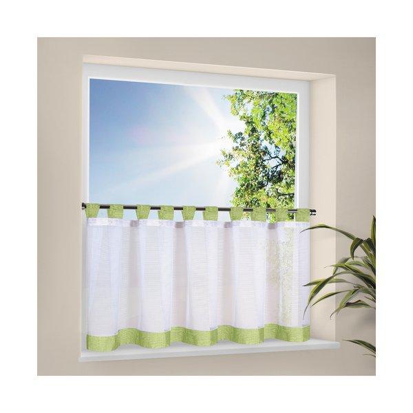 Gerster Collection Scheibengardinen Bistro weiss/hellgrau