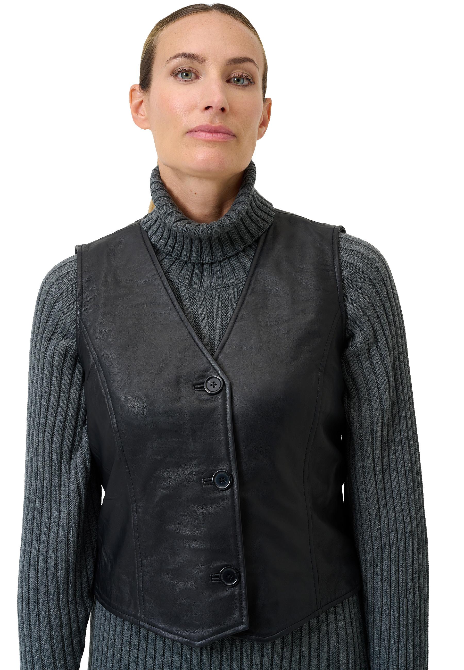 RICANO Lederweste Flavia mit Knopfverschluss