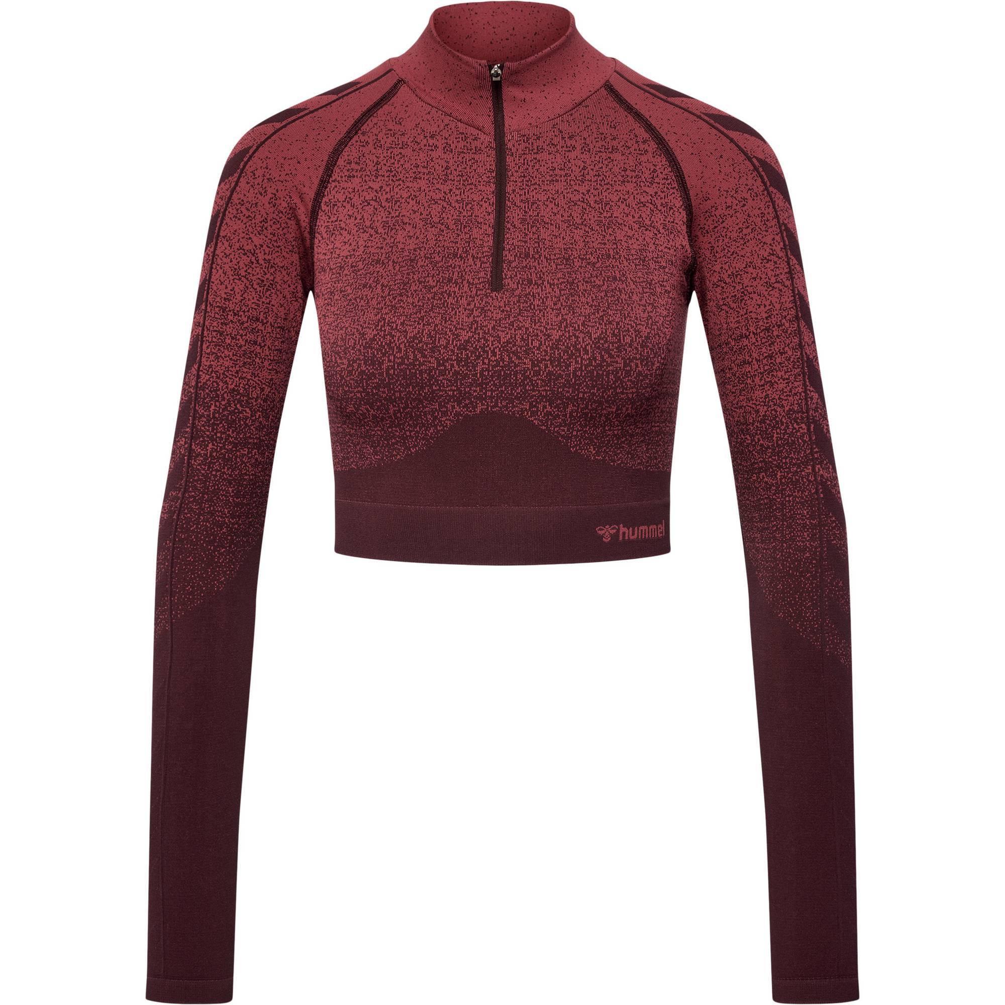 Hummel angarmtrikot mit 1/2 nahtosem reißverschuss, damen humme fade