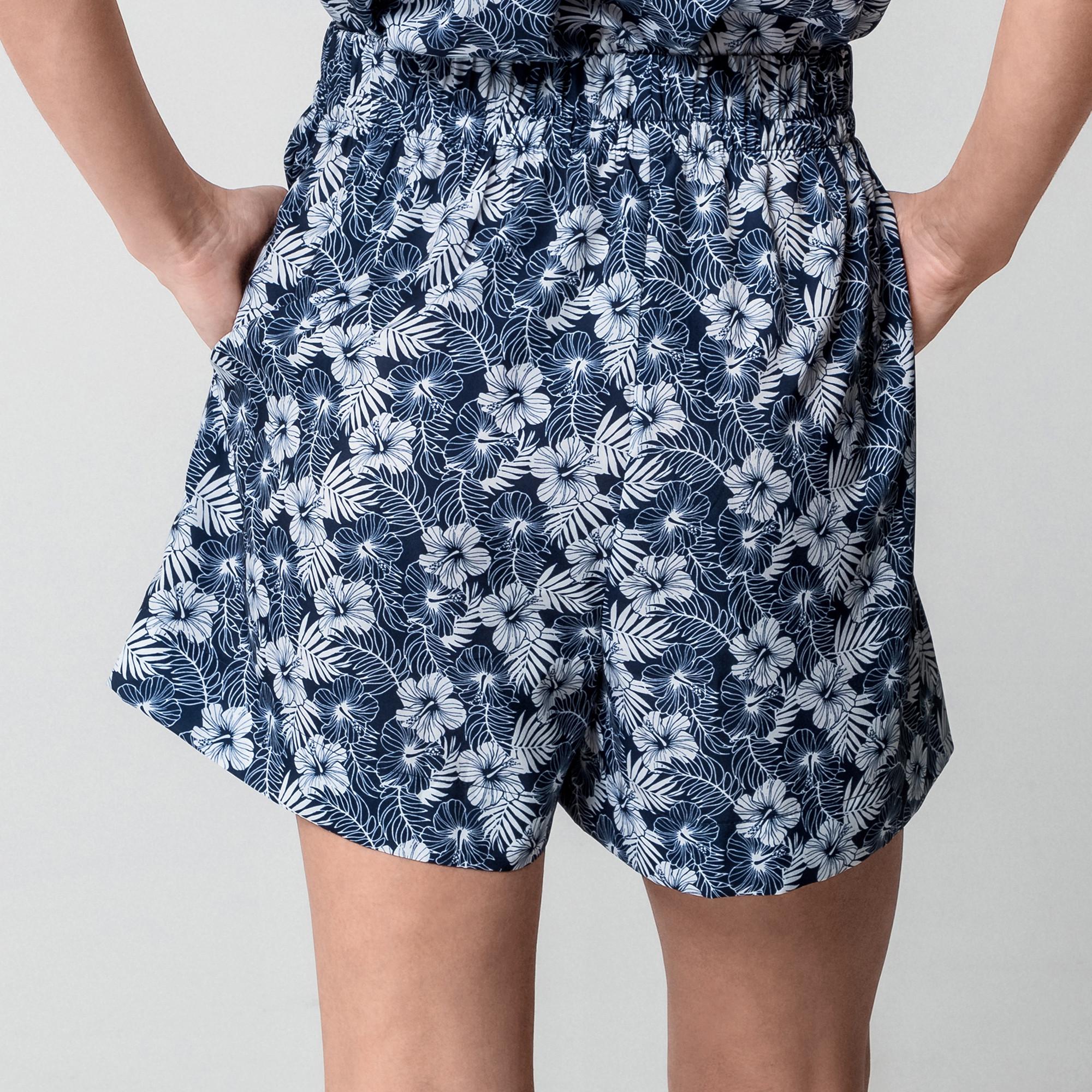 Manor Woman Gemusterte Regular Fit Shorts