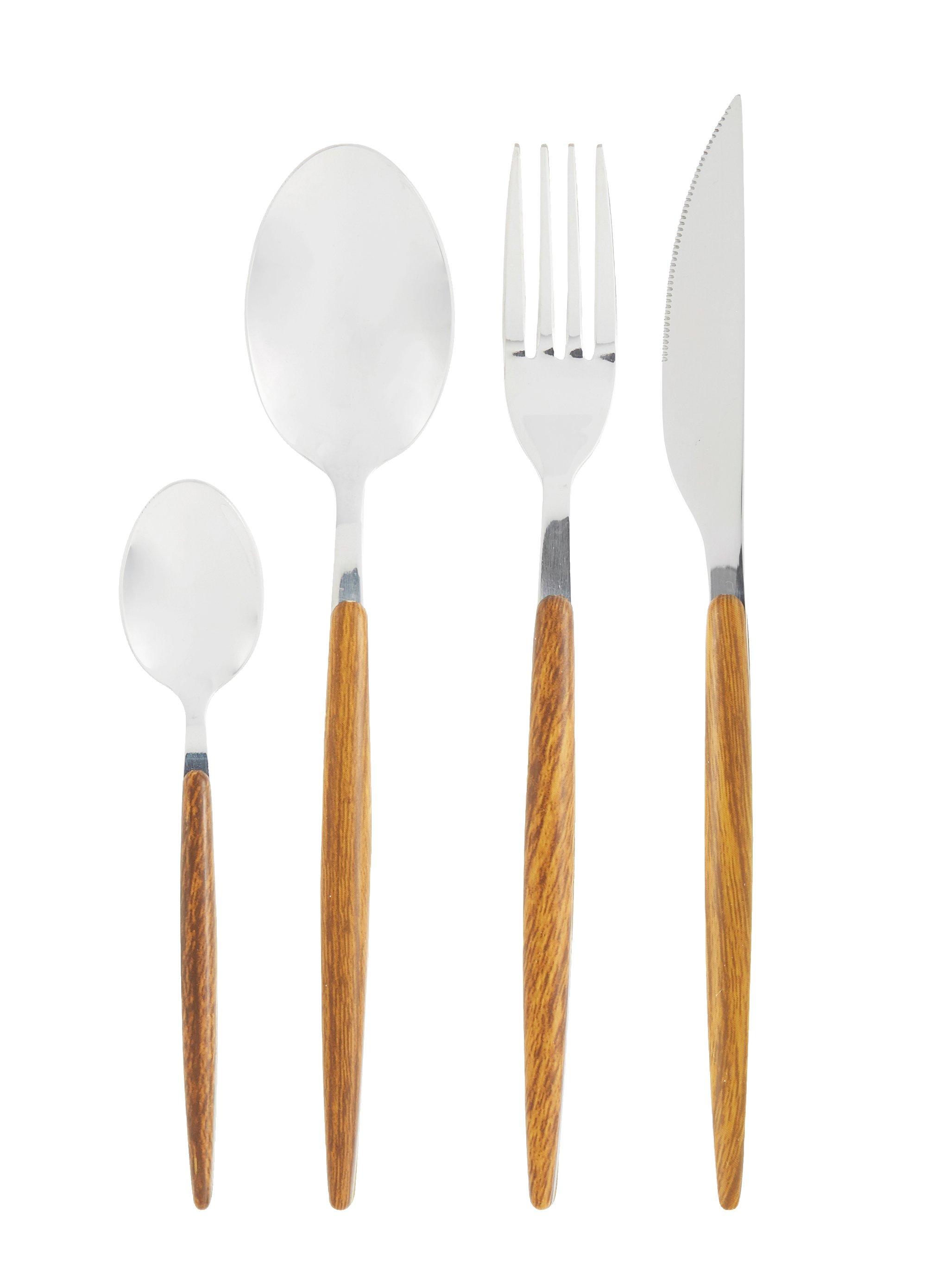 SCHOU Besteck Set (16 Teilig) Holzoptik