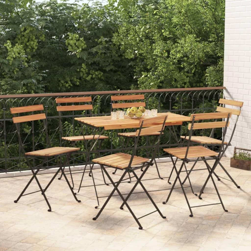 VidaXL Klappbarer bistrostuhl akazienholz