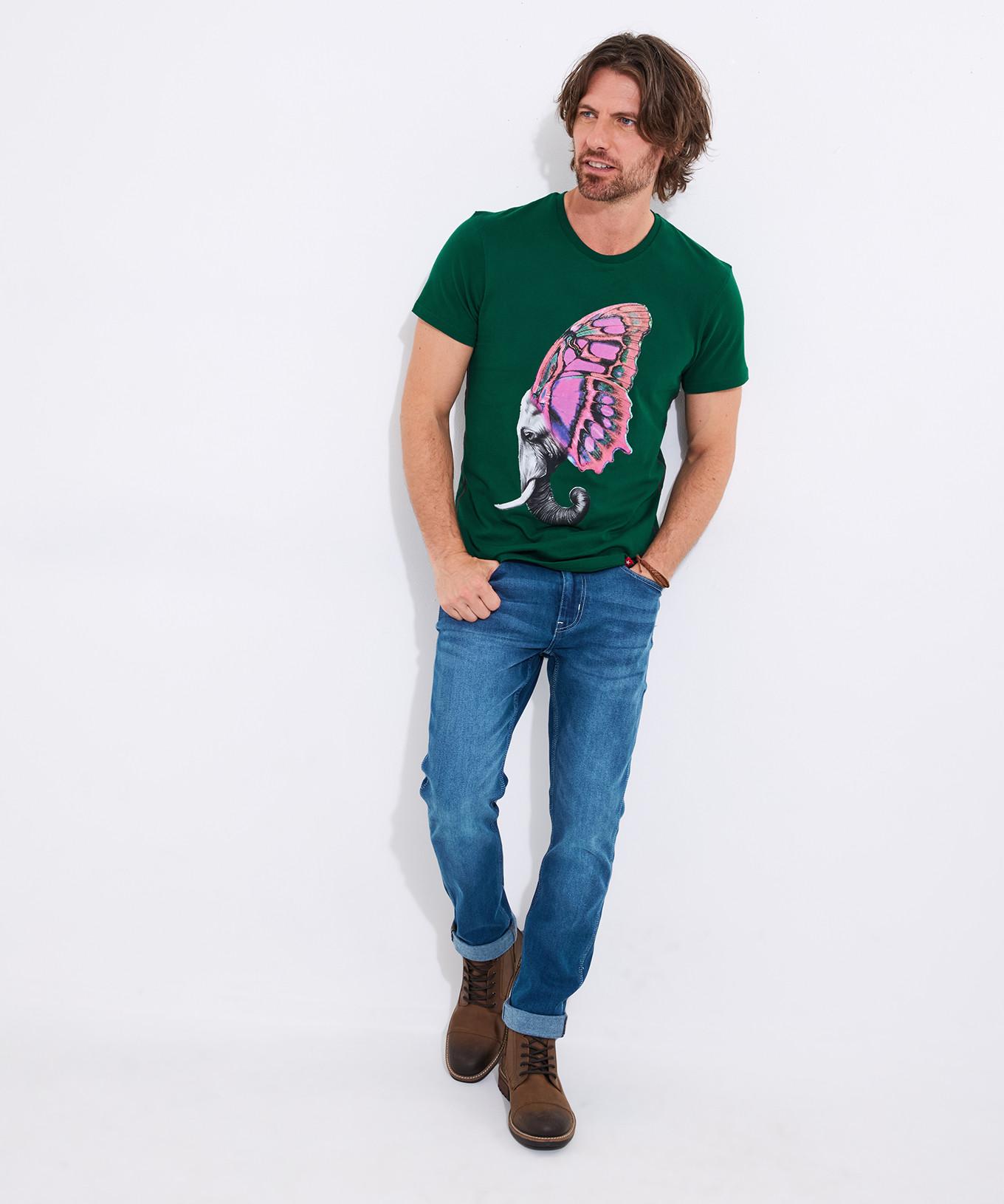 Joe Browns Elefant und Schmetterling Grafik T-Shirt