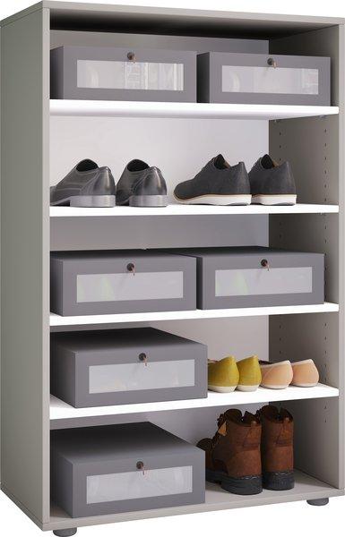 VCM XXL Holz Großer Schuhschrank Schuhregal Groß Stiefel Dielenmöbel Lona 5 Fächer