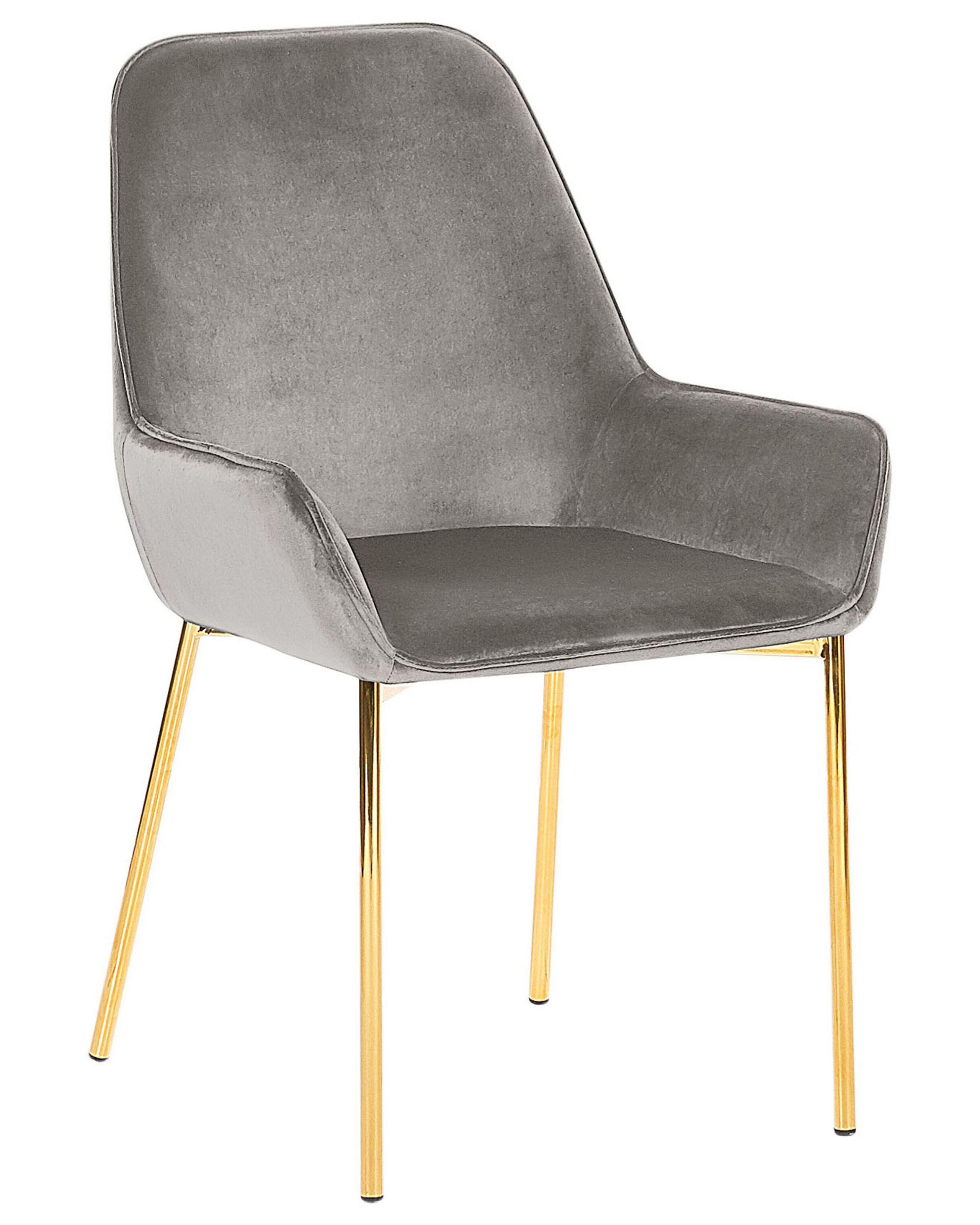 Beliani Esszimmerstuhl 2er Set aus Samtstoff Modern LOVERNA