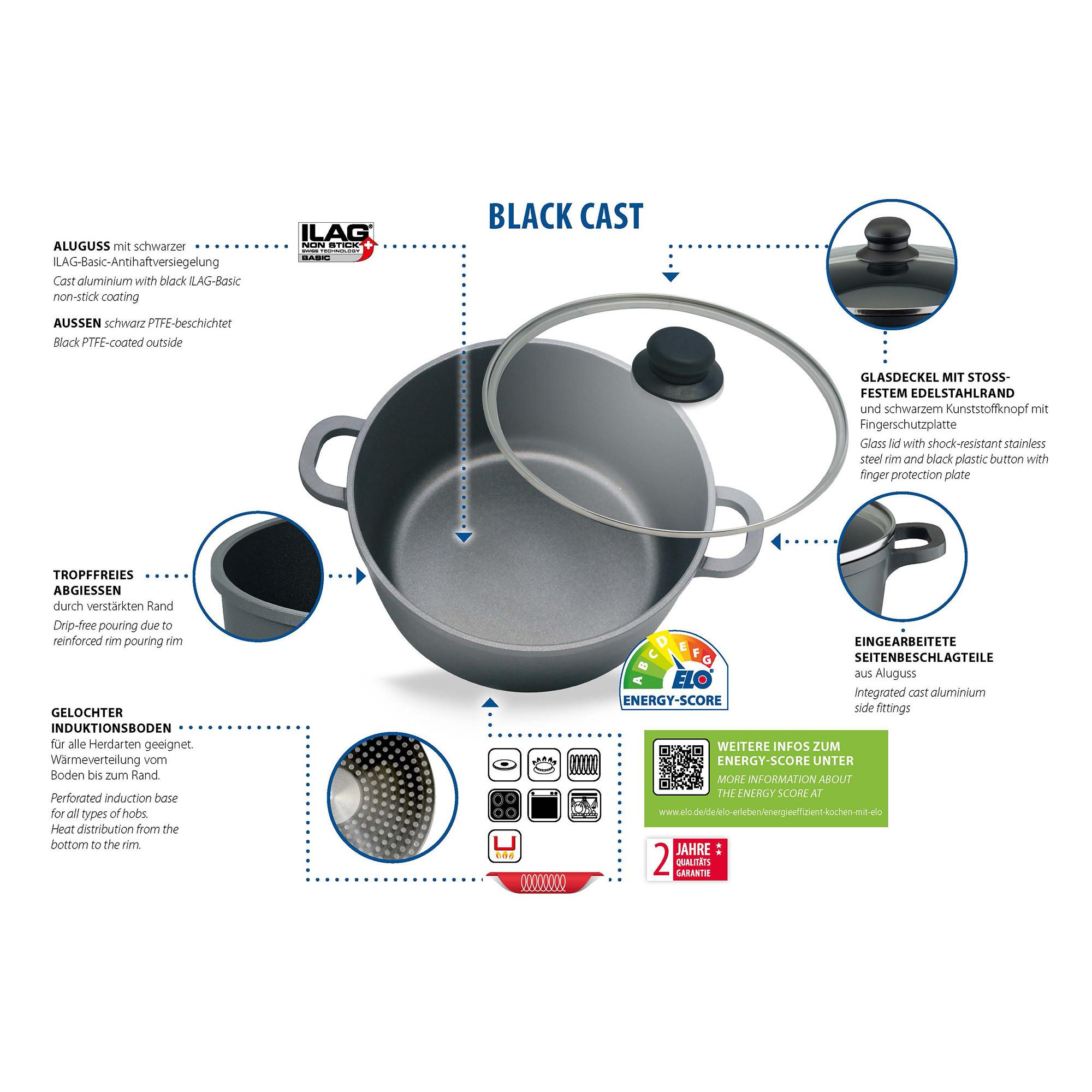 ELO Kochgeschirr-Set Basic Black Cast