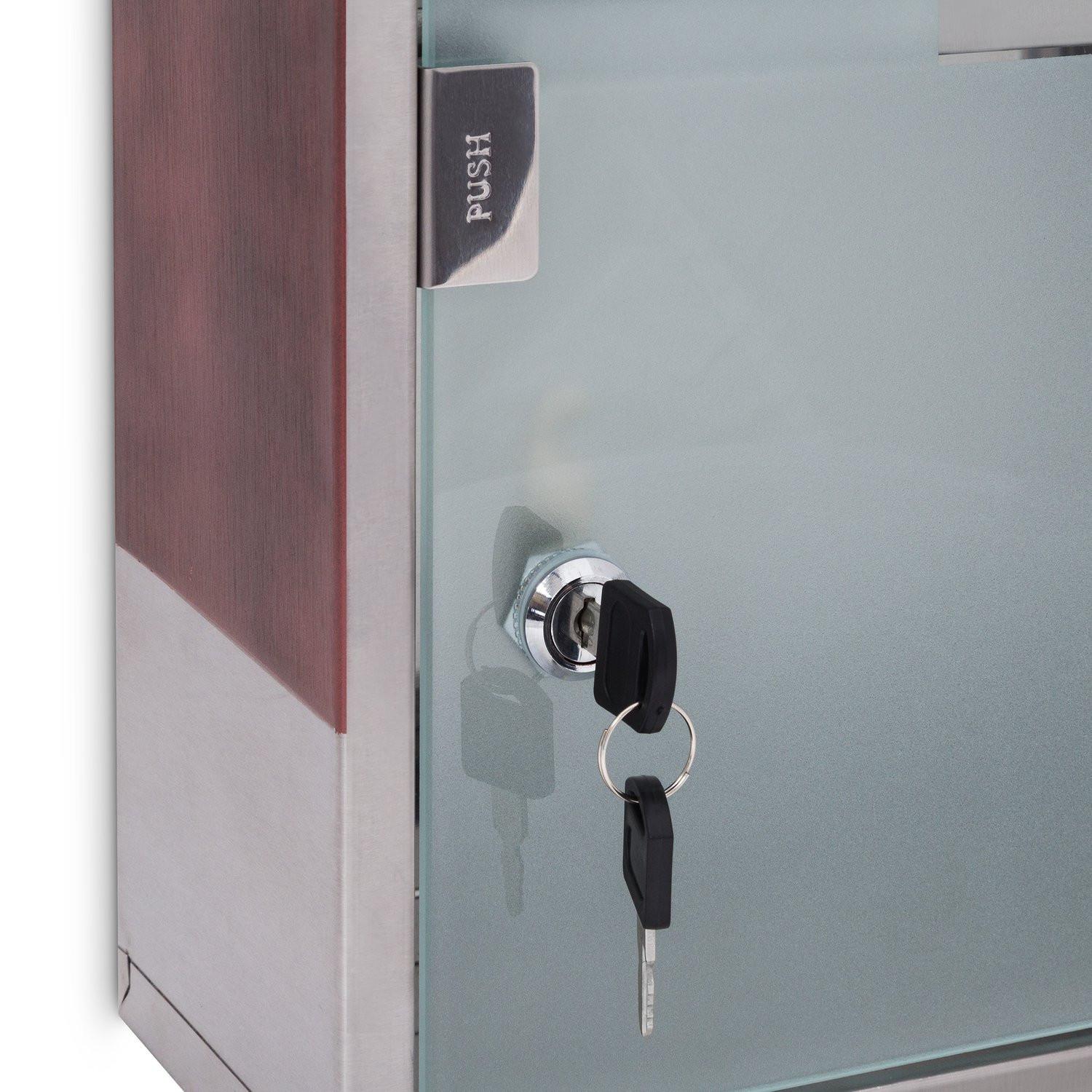 B2X Medikamentenschrank EMERGENCY XL aus Edelstahl