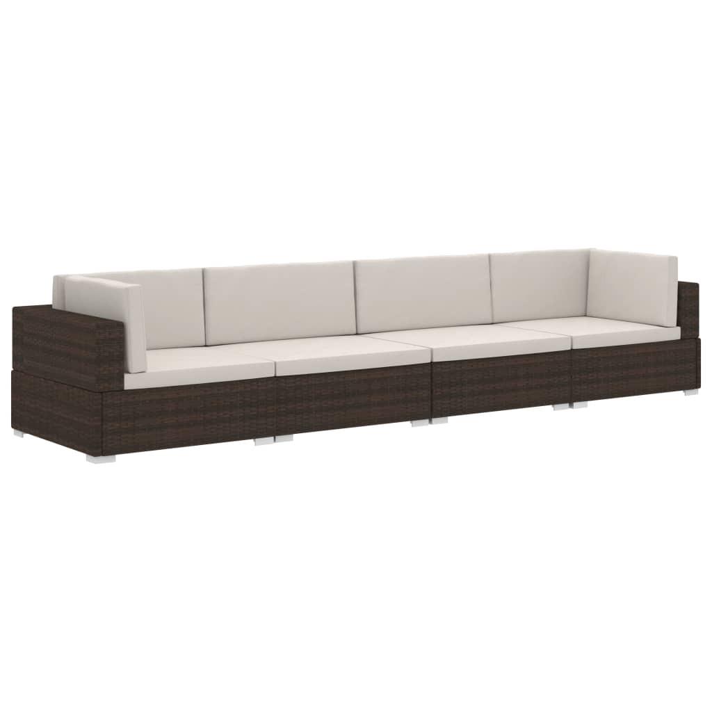 VidaXL Garten-sofagarnitur poly-rattan