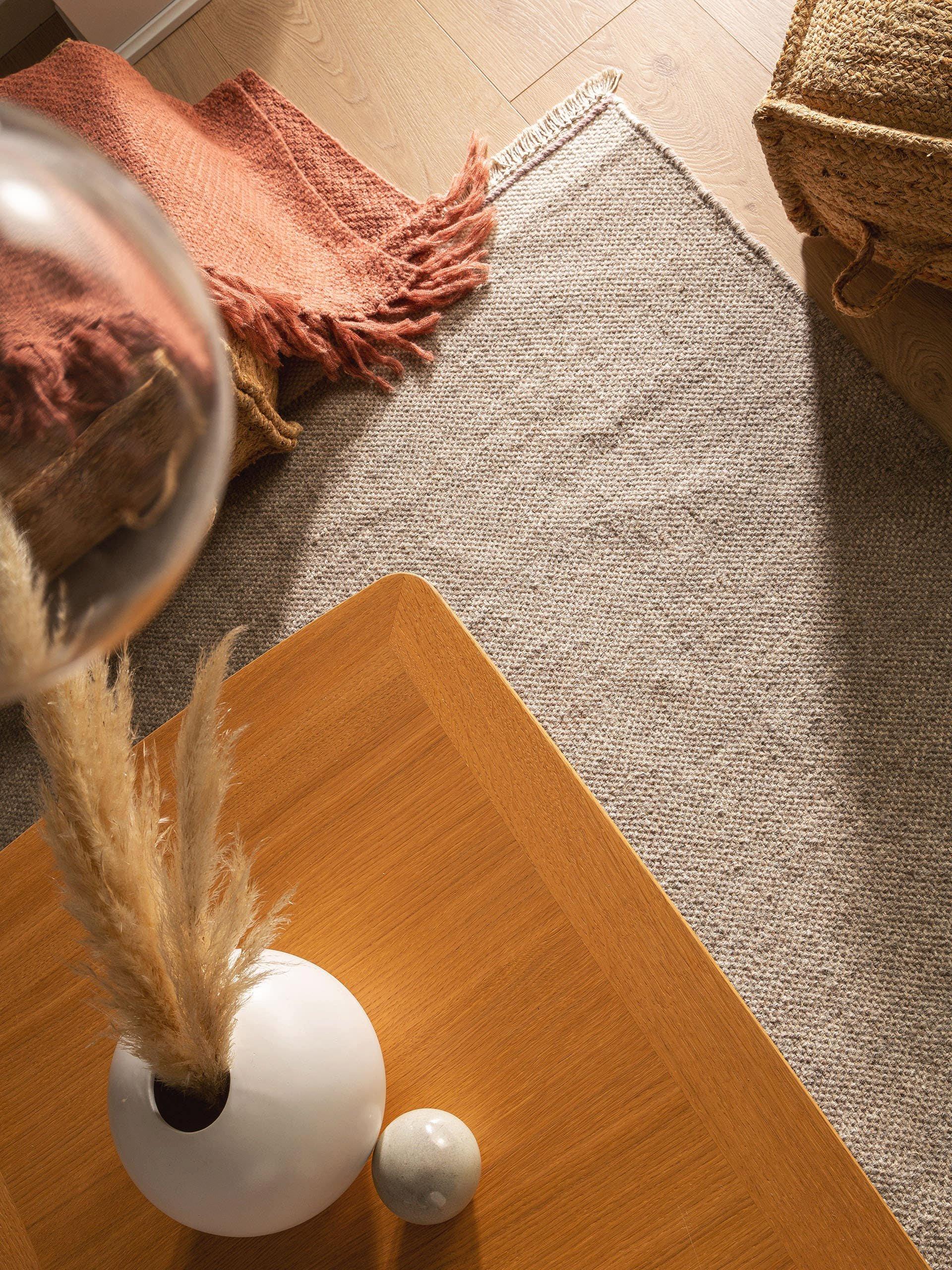 Benuta Wollteppich Karla Grau