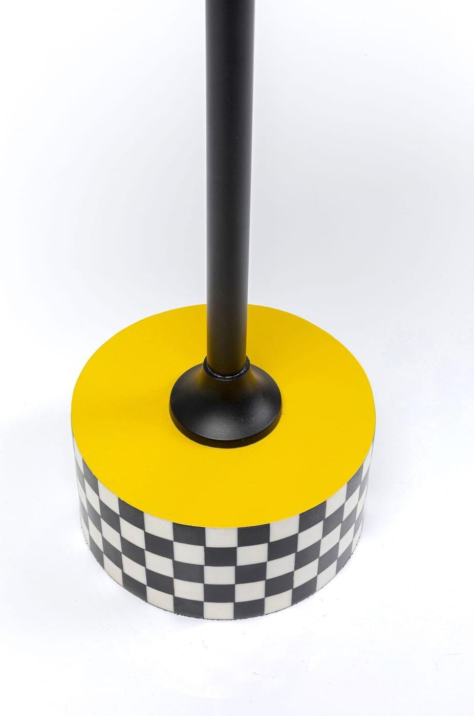 KARE Design Beistelltisch Domero Checkers gelb rund 25