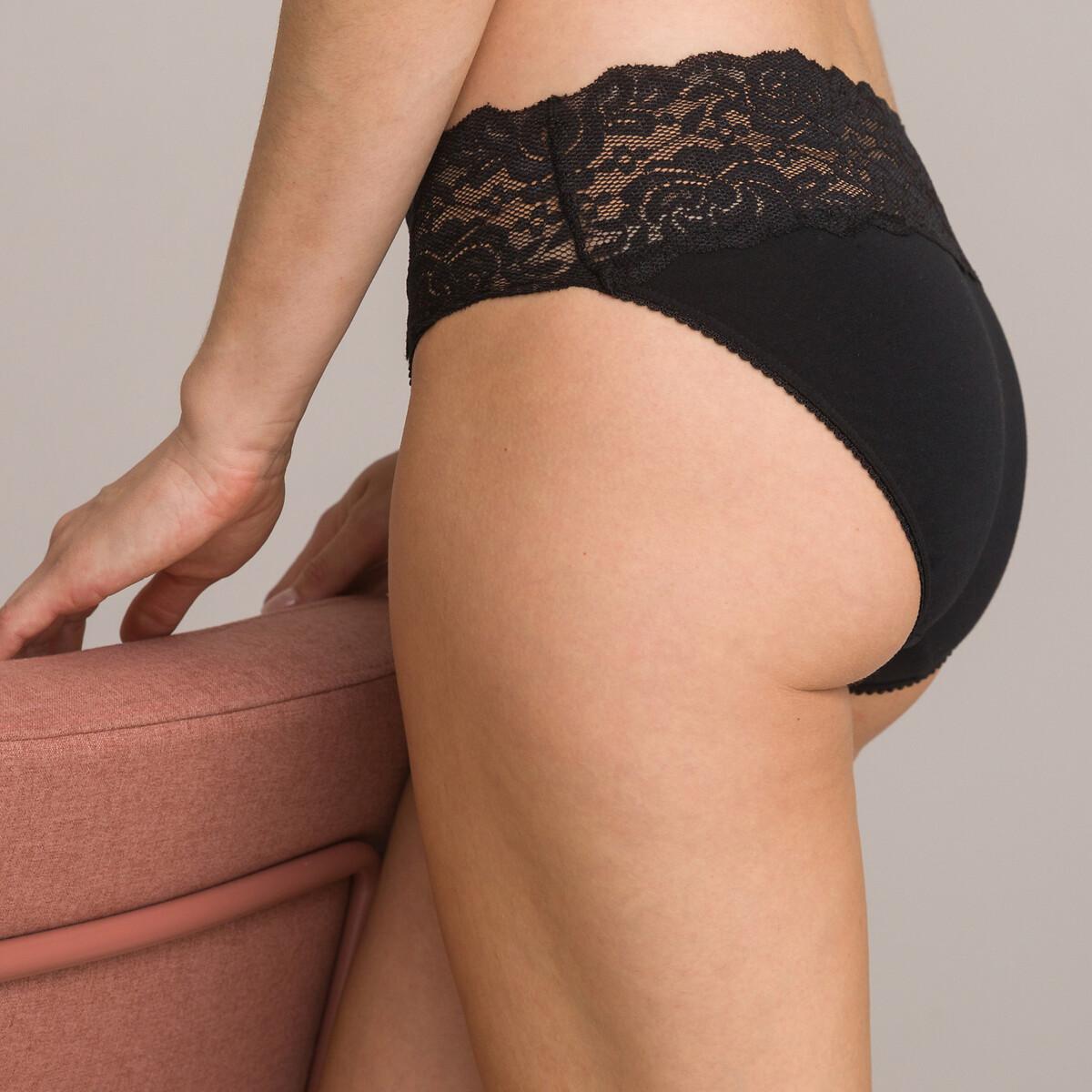 La Redoute Collections 3er-Pack Slips mit breitem Bund aus Spitze