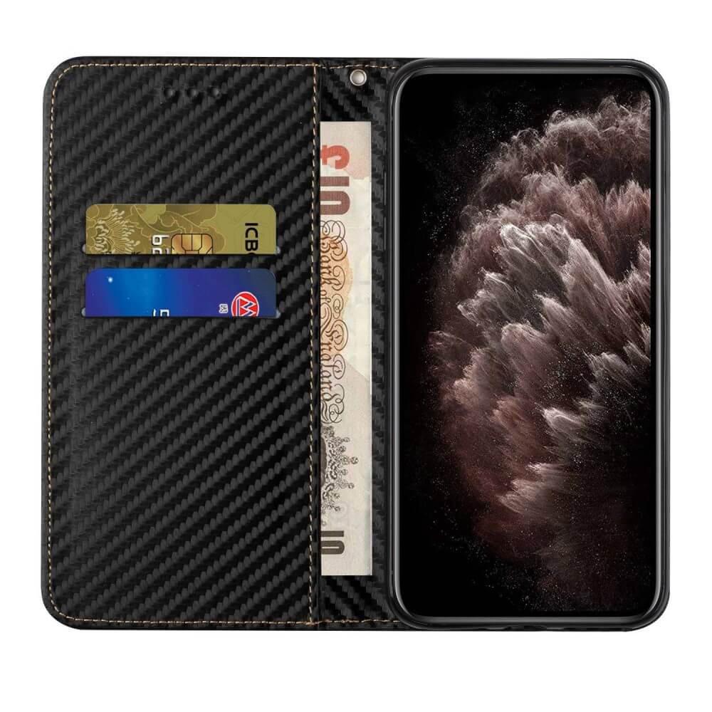 Cover-Discount Galaxy A14 - Carbon Look Flip Case Hülle