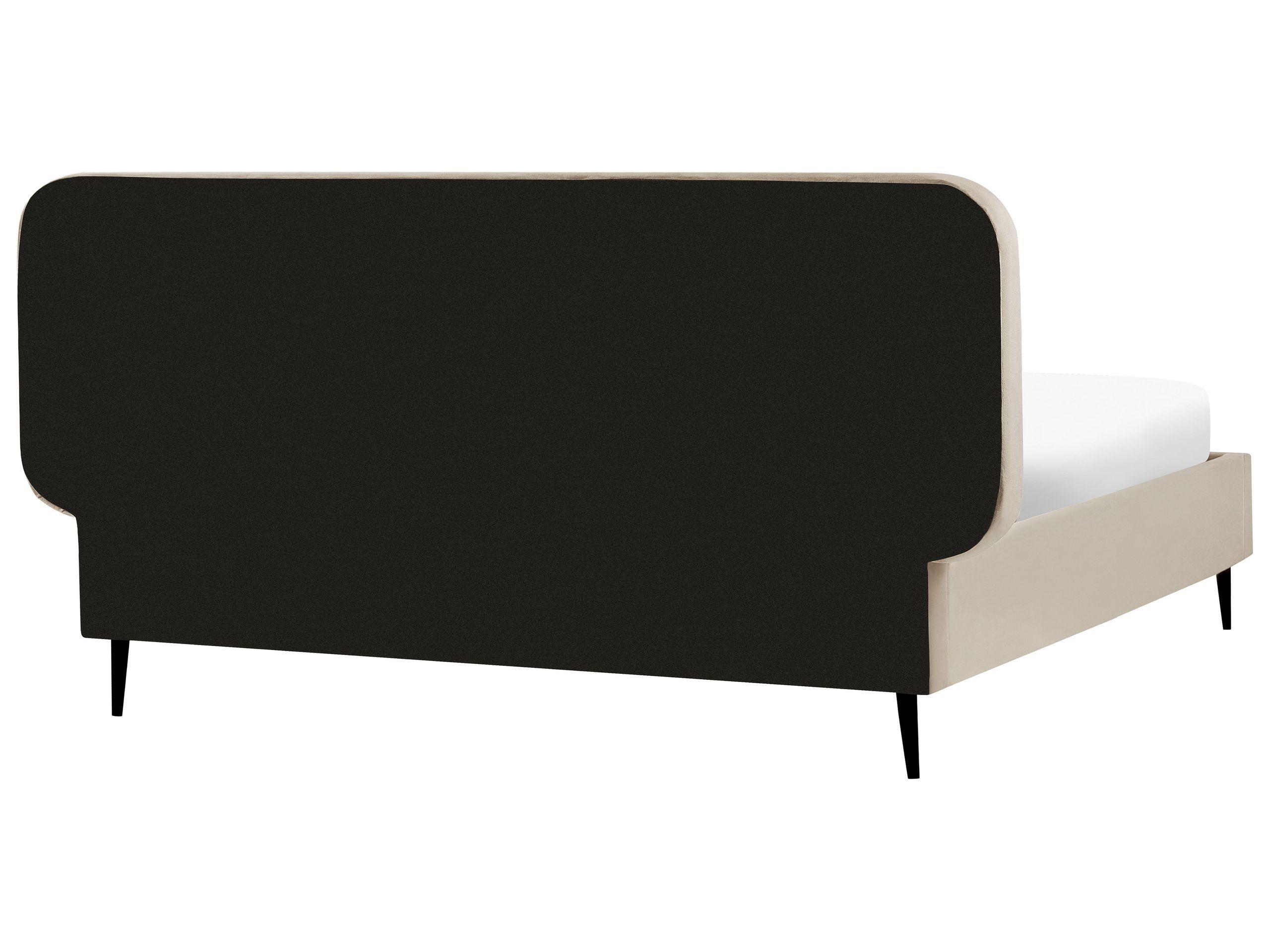 Beliani Bett mit Lattenrost aus Samtstoff Modern BRIN