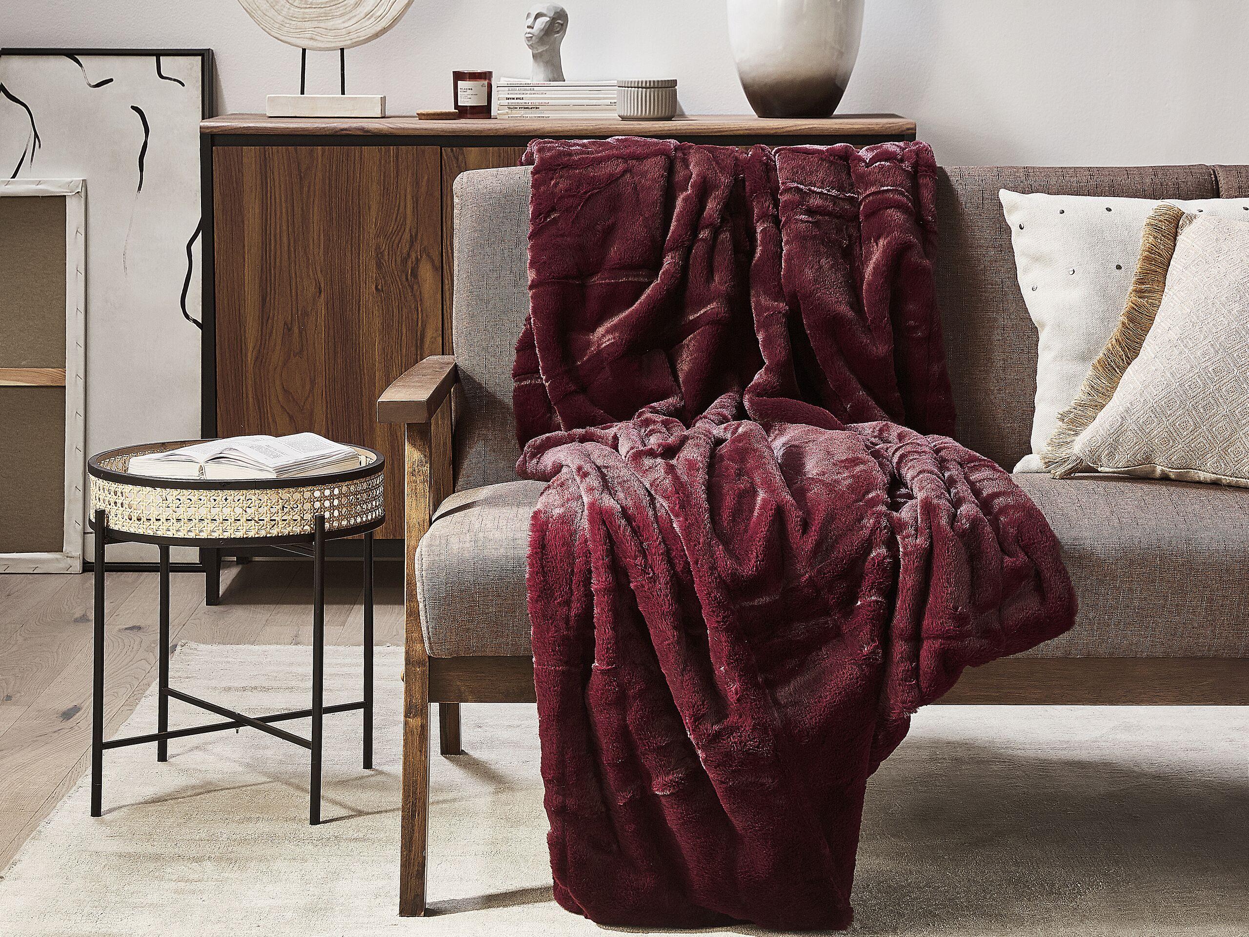 Beliani Kuscheldecke aus Polyester Modern TANTAN