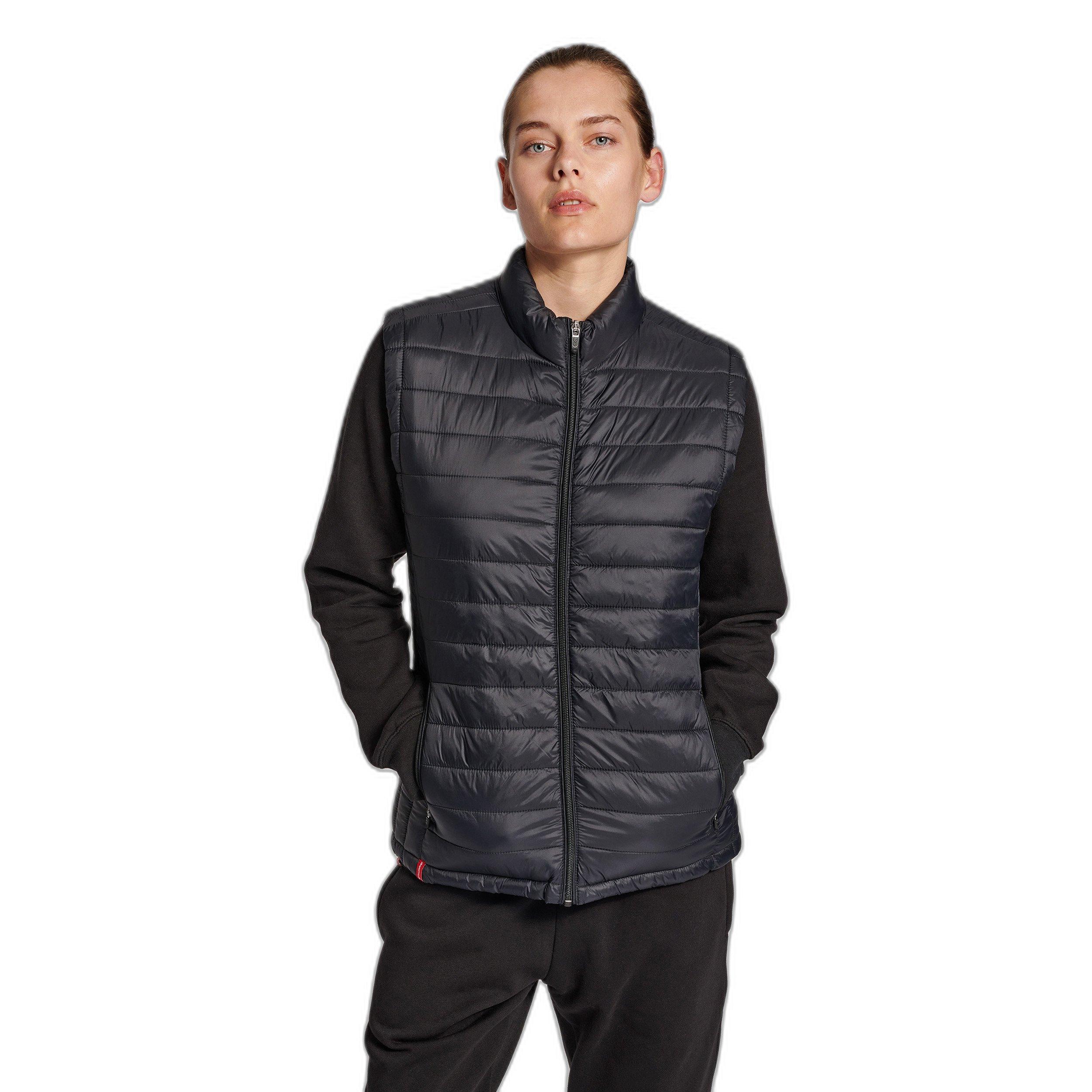 Hummel ärmelloe daunenjacke damen red
