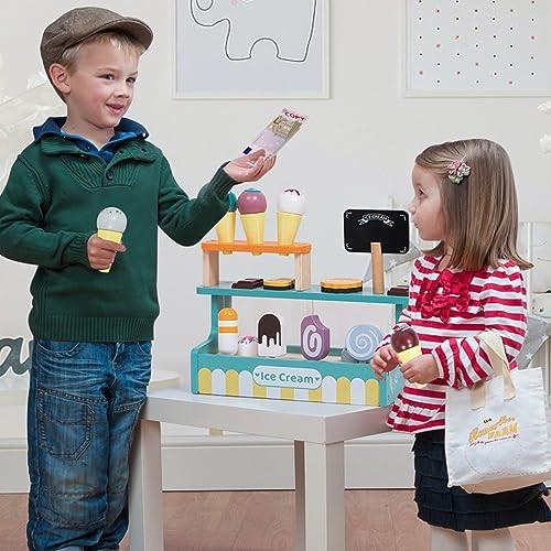 Activity-board Spielzeugladen Zubehör Küchenzubehör Kinder Holzgriff Lebensmittel Spielgeld Eisladen Eisdiele