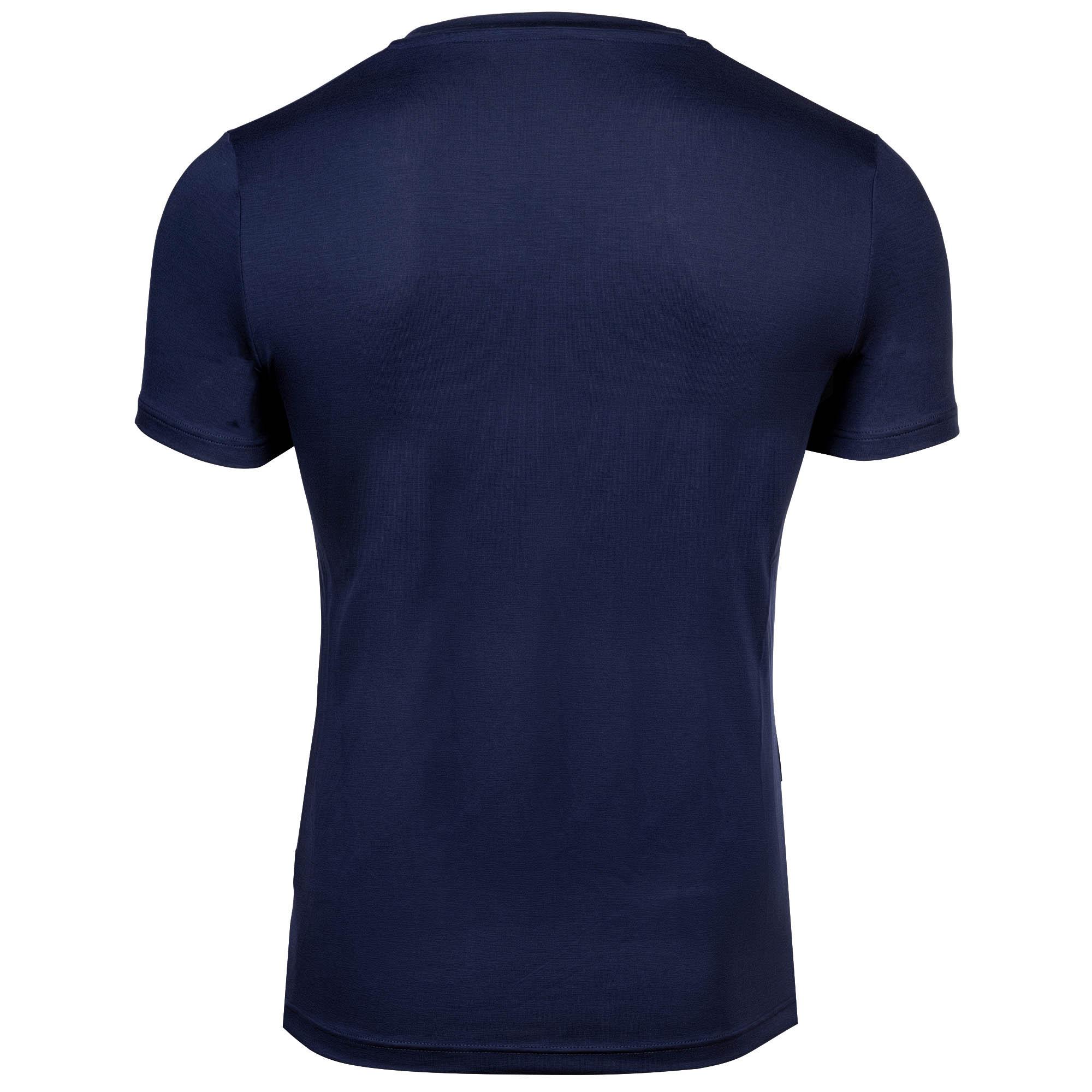 HOM Einfarbiges V-Ausschnitt Kurzarm T-Shirt