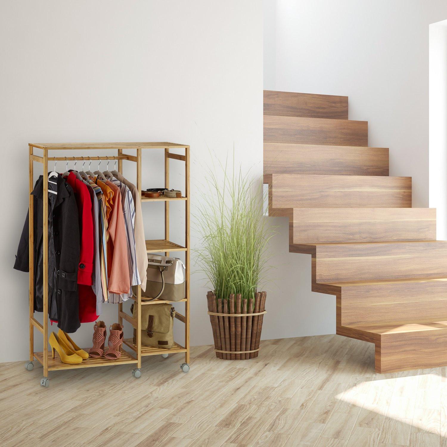 B2X Rollgarderobe aus Bambus
