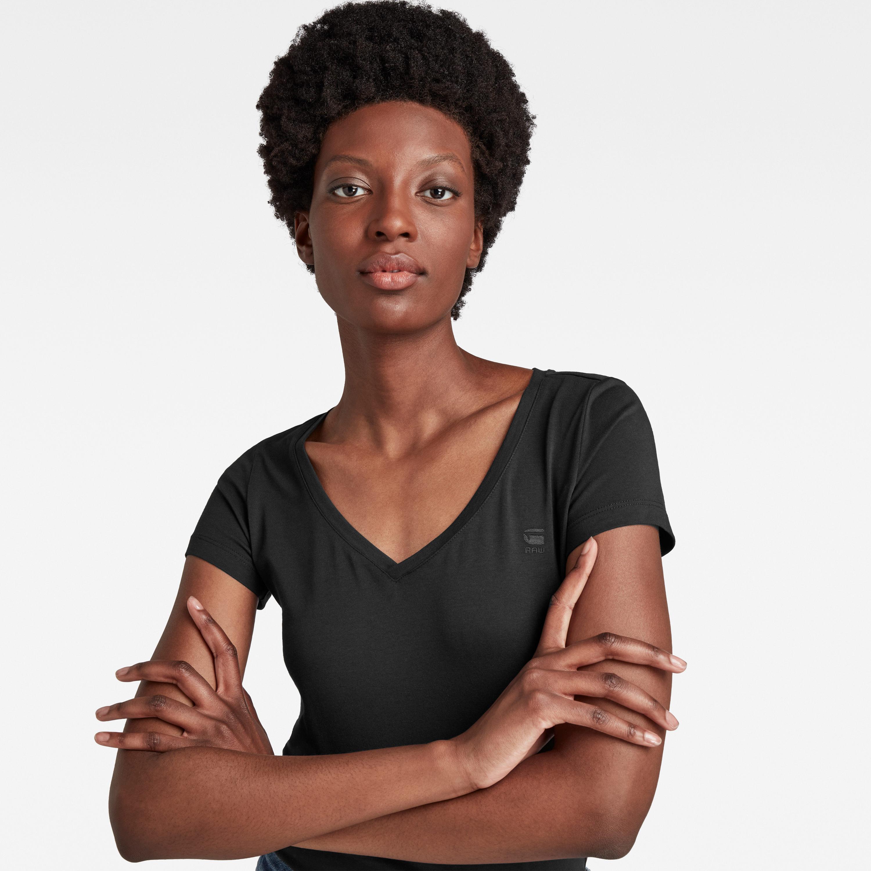 G-STAR Bae V-Neck Cap Sleeve T-Shirt