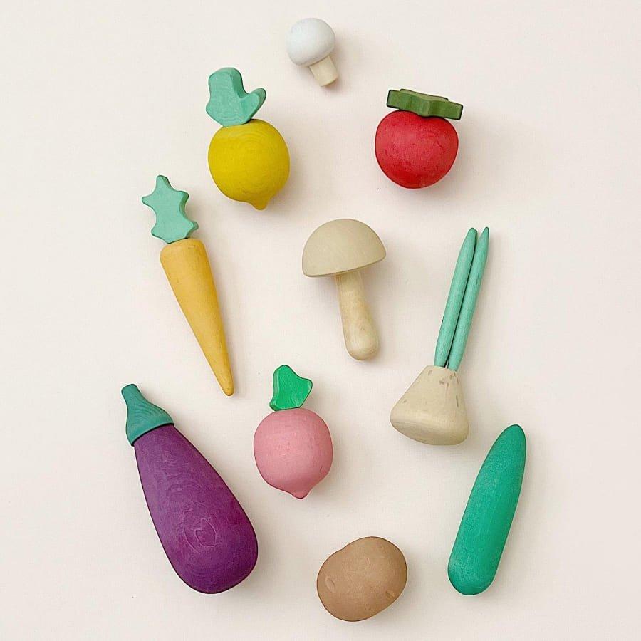 Activity-board Waldorf Spielzeug, Kinderspielzeug, Küchenspielzeug - VEGETABLES
