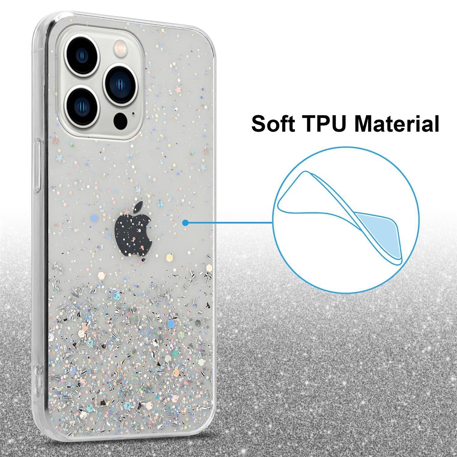 Cadorabo Hülle für Apple iPhone 13 PRO TPU Silikon mit funkelnden Glitter