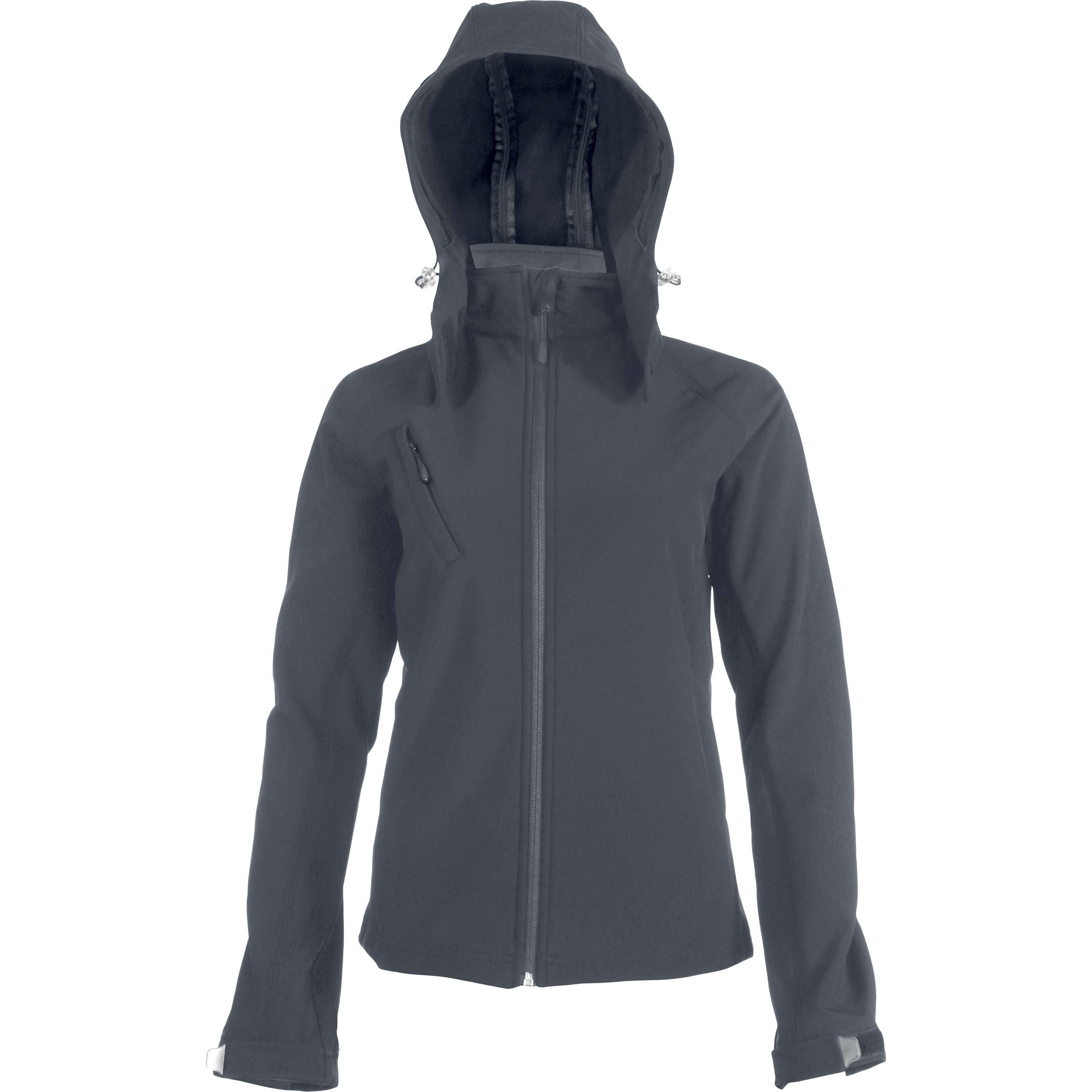 Kariban damenjacke softshell à capuche amovible