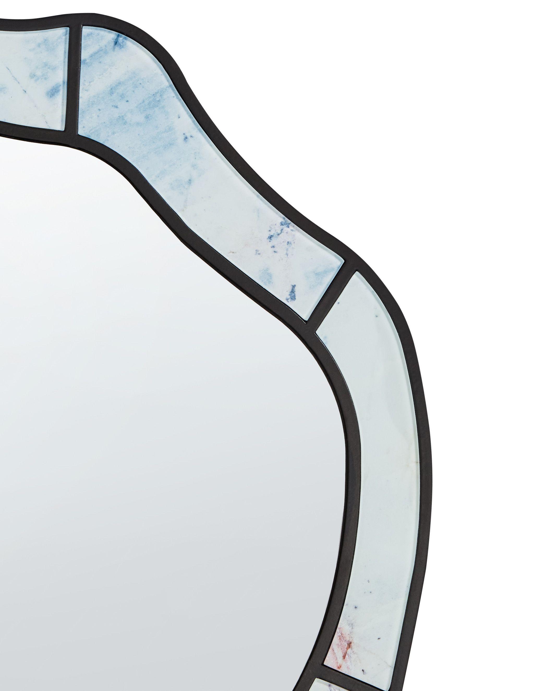 Beliani Wandspiegel aus Glas Modern LIVERDUN
