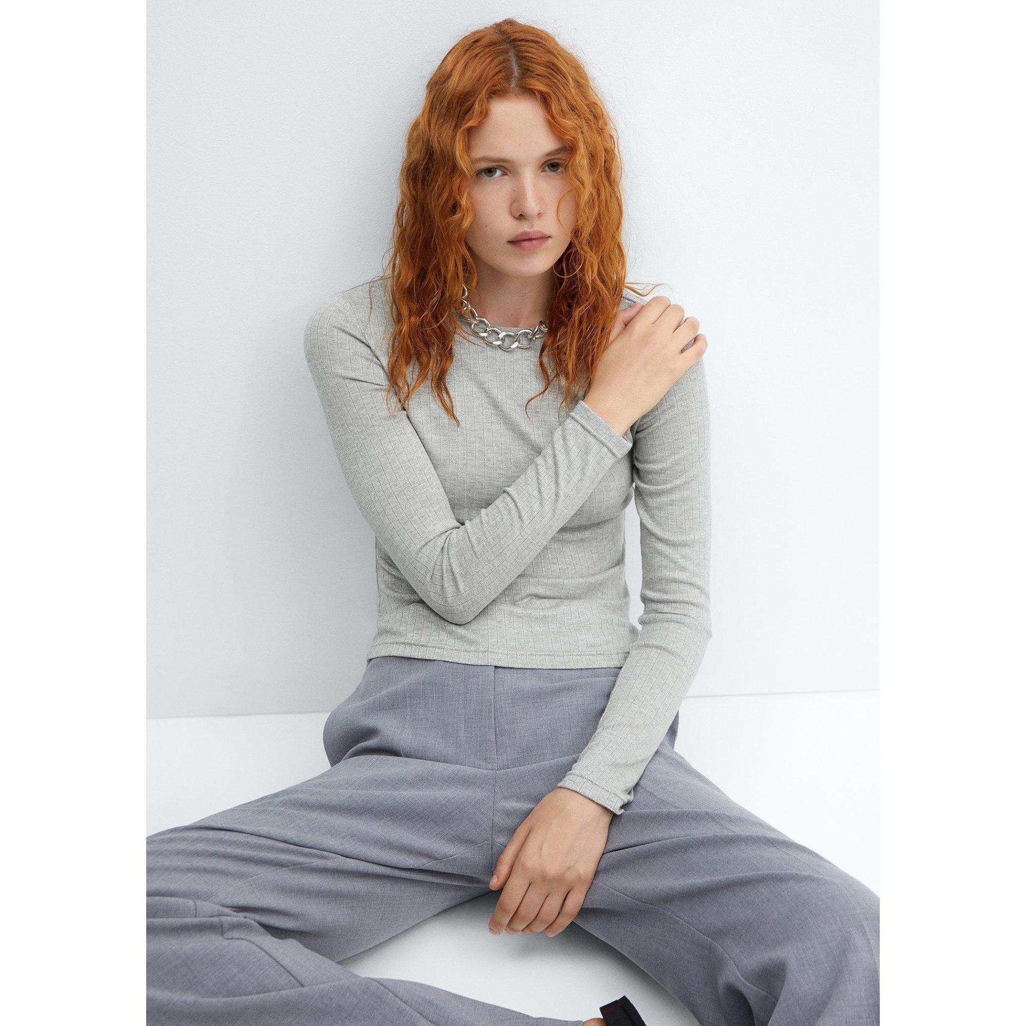 MANGO Chicago Slim Fit Langarm T-Shirt