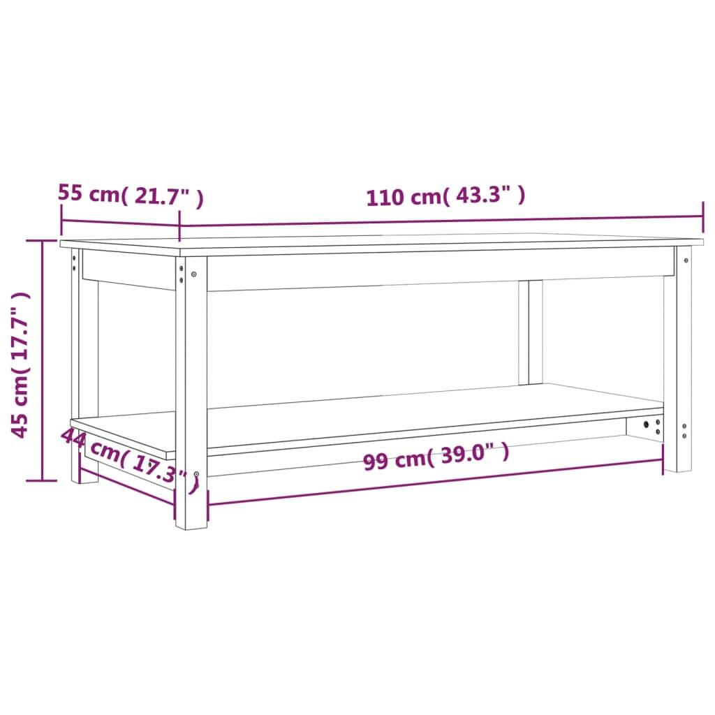 VidaXL Couchtisch kiefernholz