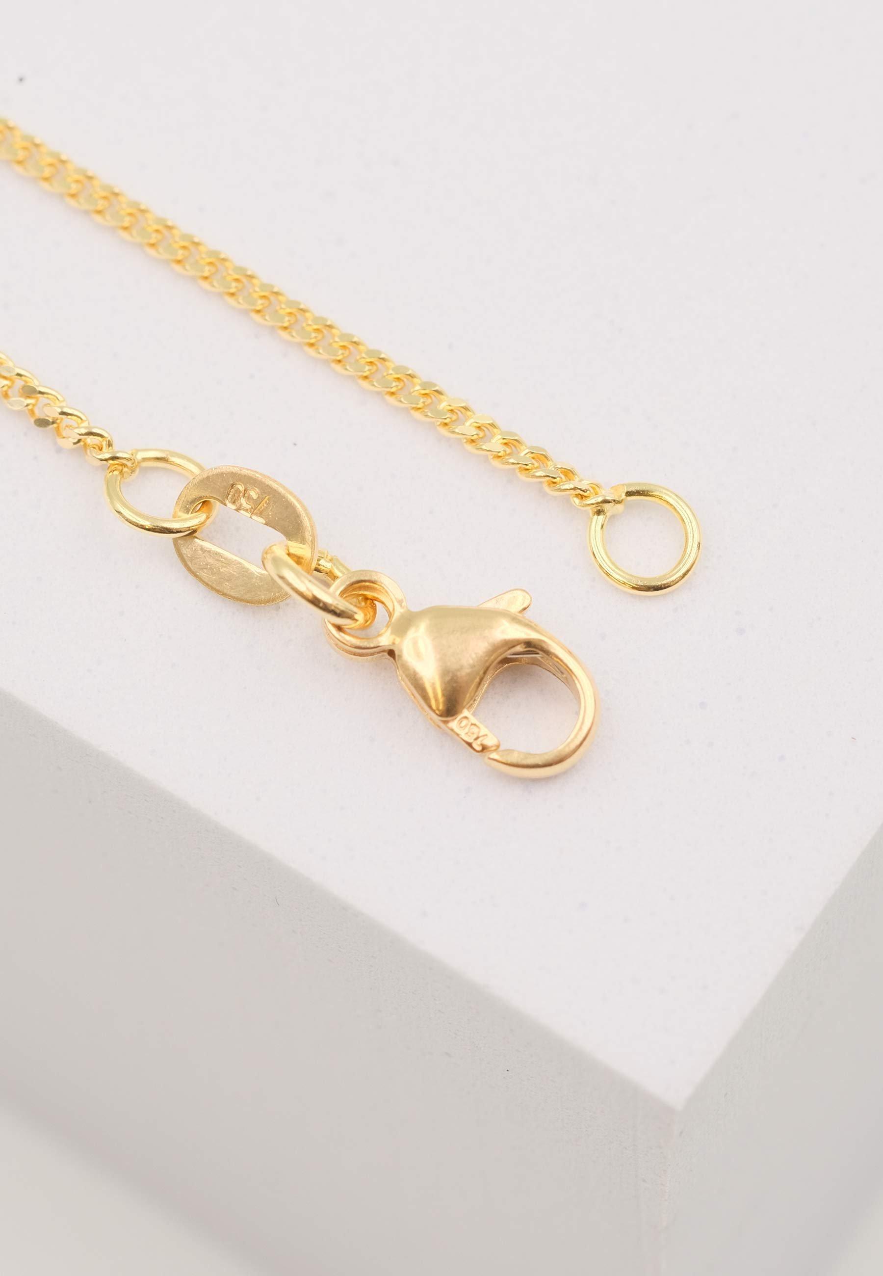 MUAU Schmuck Collier Panzer Gelbgold 750, 1.4mm, 60cm