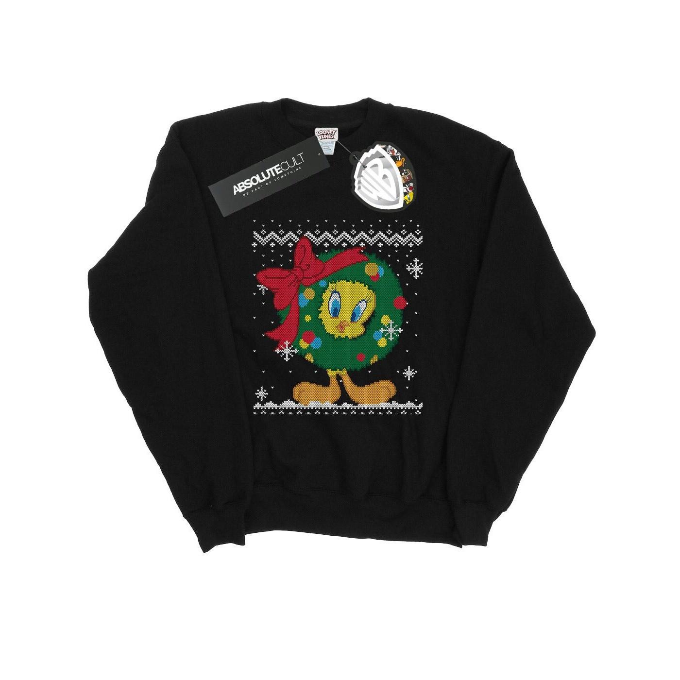 LOONEY TUNES Tweety Pie Christmas Fair Isle Sweatshirt
