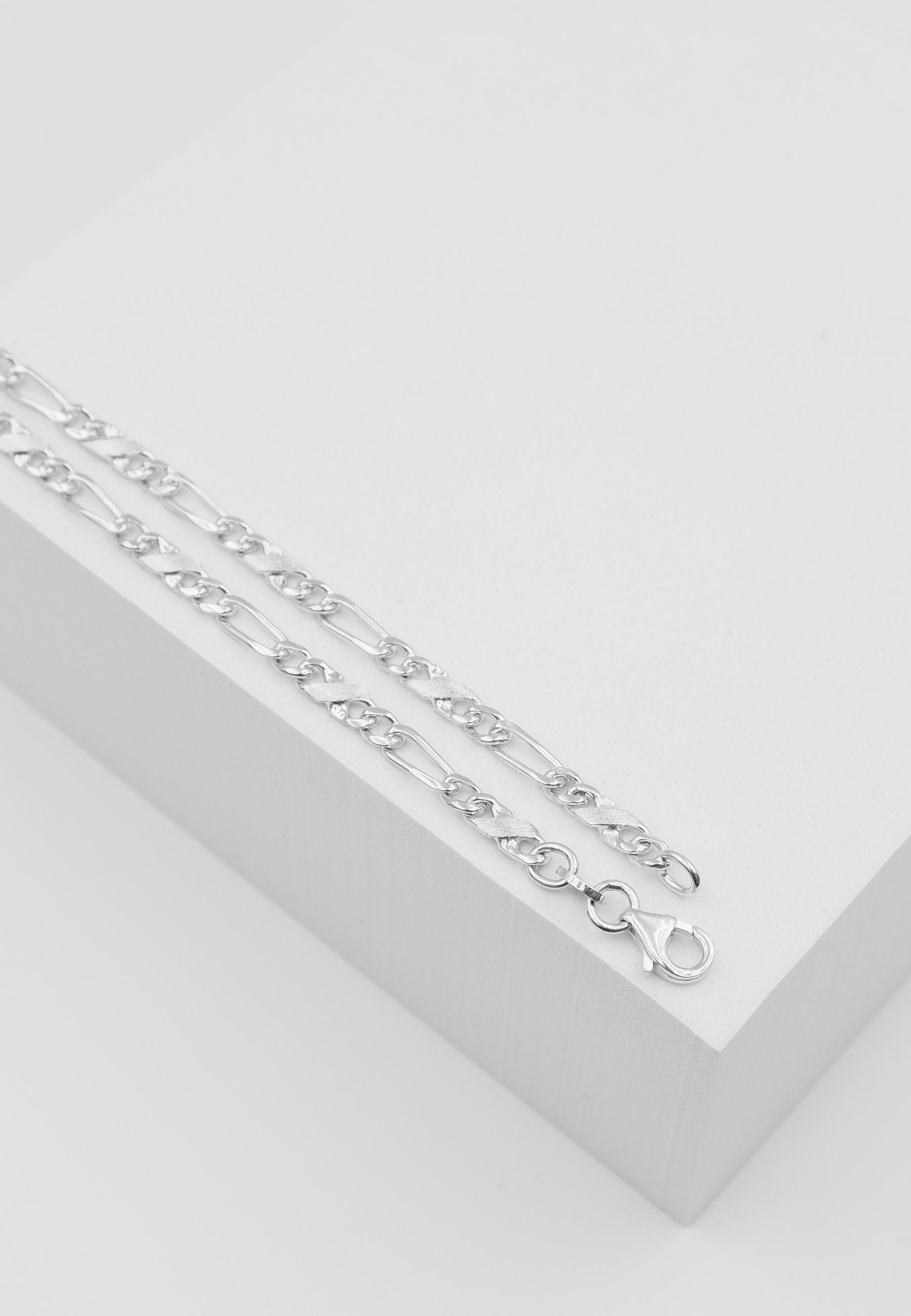 MUAU Schmuck Collier Carrera/Figaro Weissgold 750, 3.5mm, 60cm
