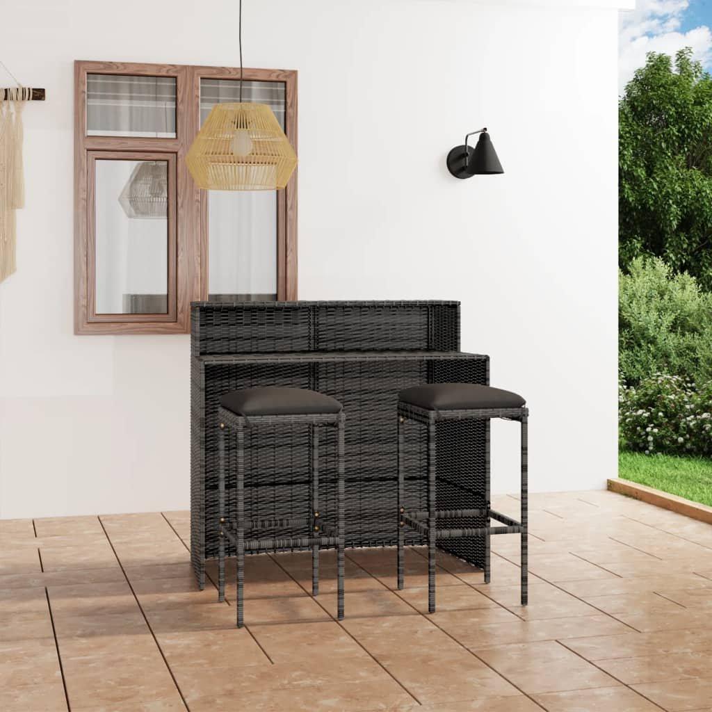VidaXL Garten-bar set poly-rattan