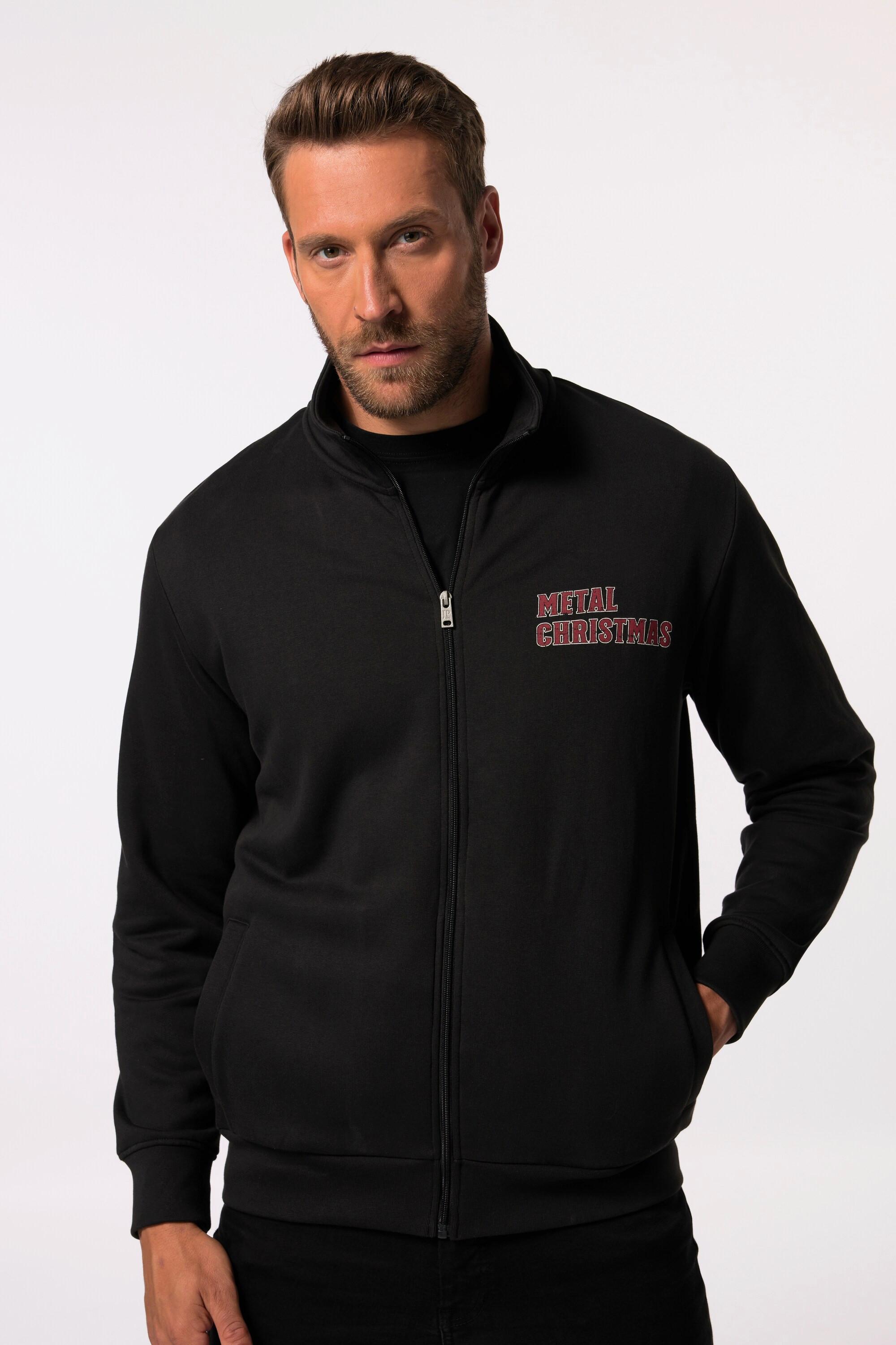 JP1880 Sweatjacke, Weihnachten, Stehkragen, Rückenprint