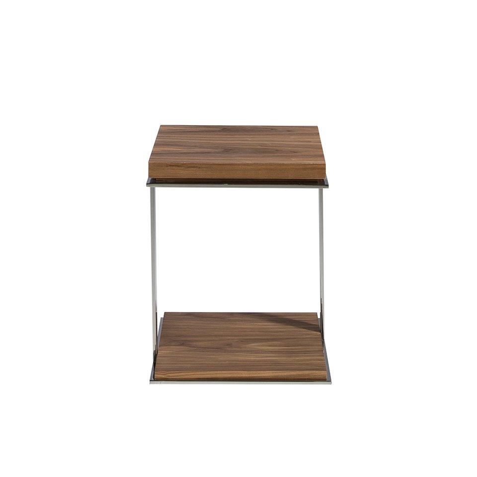 ANGEL CERDA Quadratischer Ecktisch Nussbaum