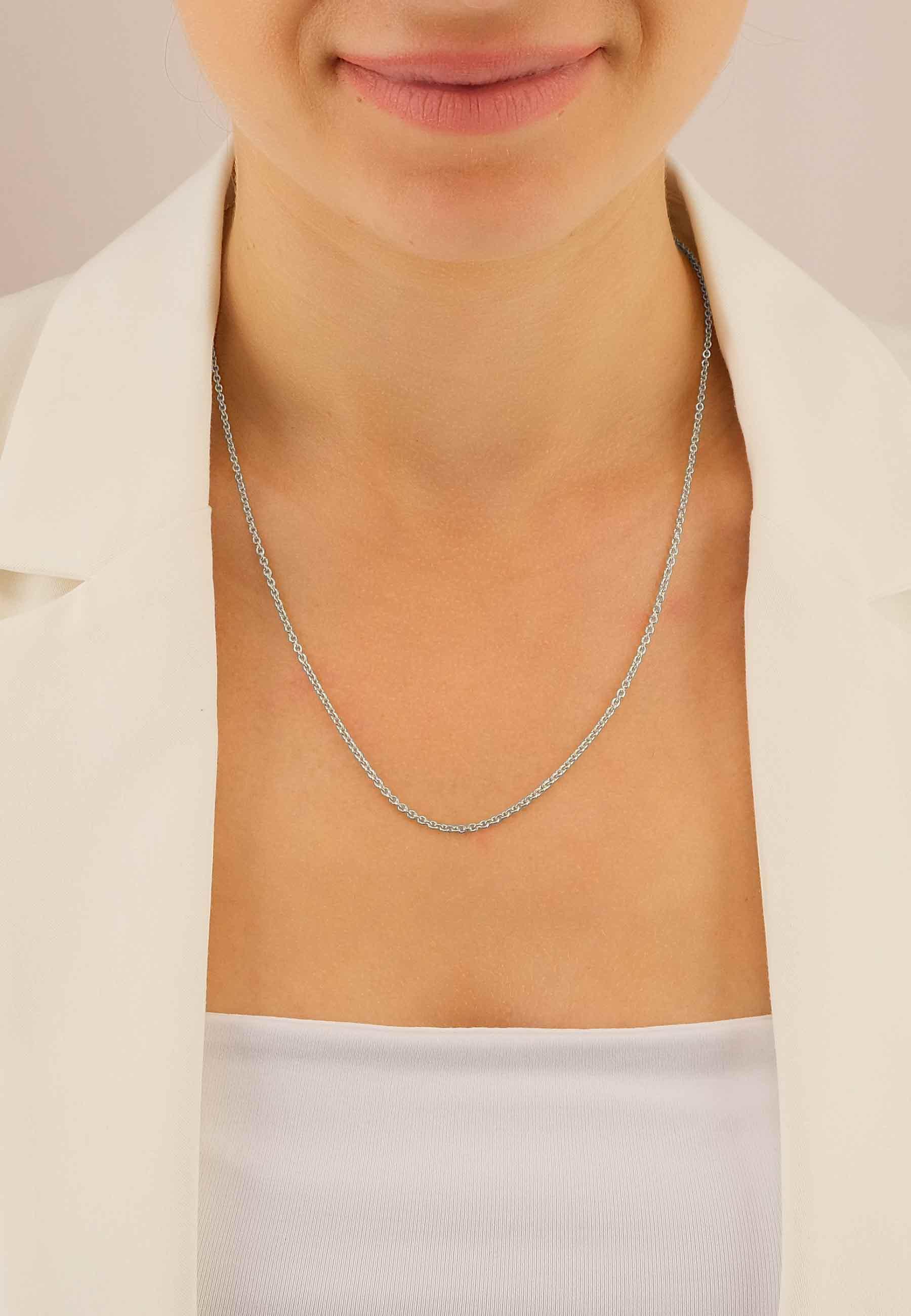 MUAU Schmuck Collier Rundanker Weissgold 750, 1.9mm, 50cm