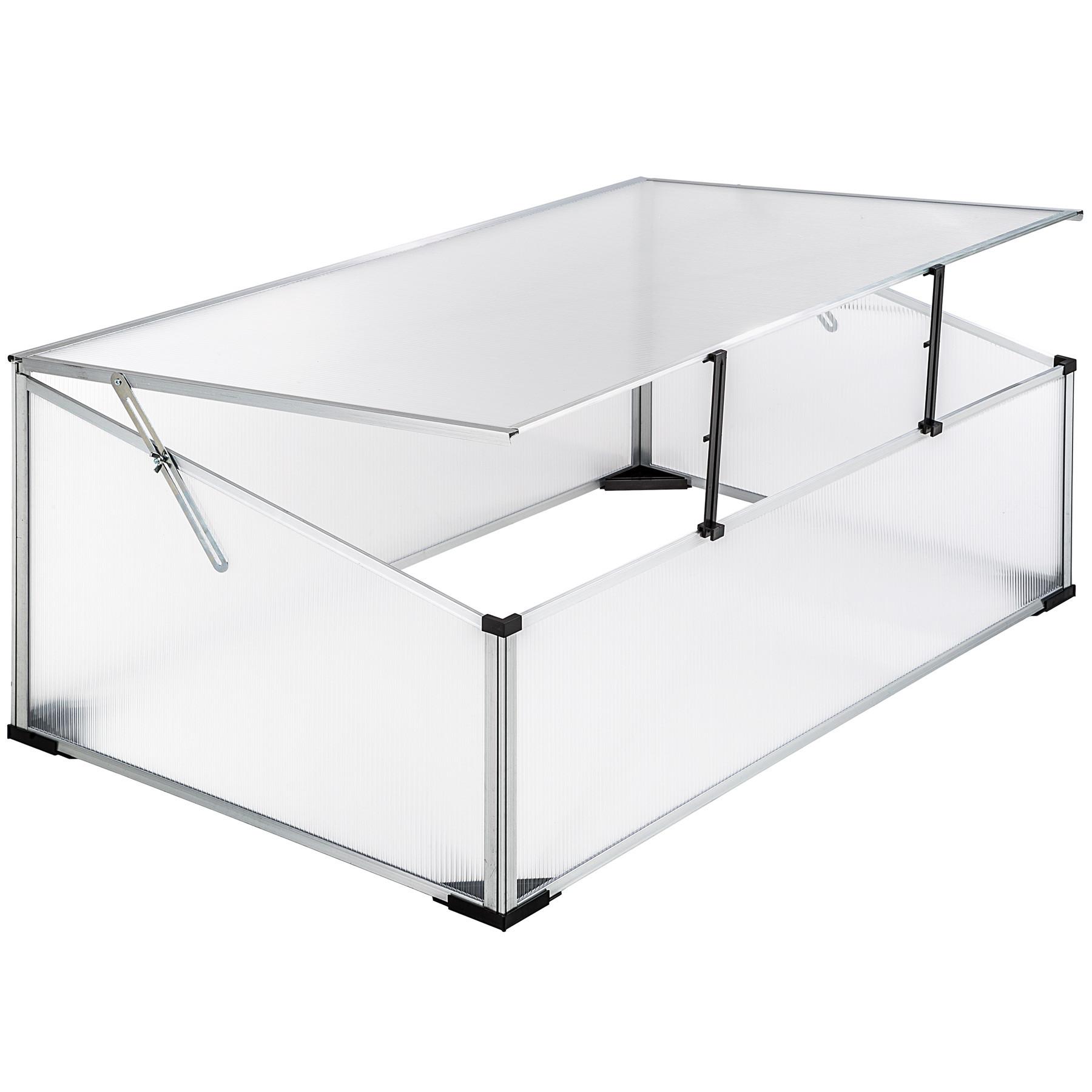 Tectake Frühbeet aus Aluminium mit arretierbarem Dach