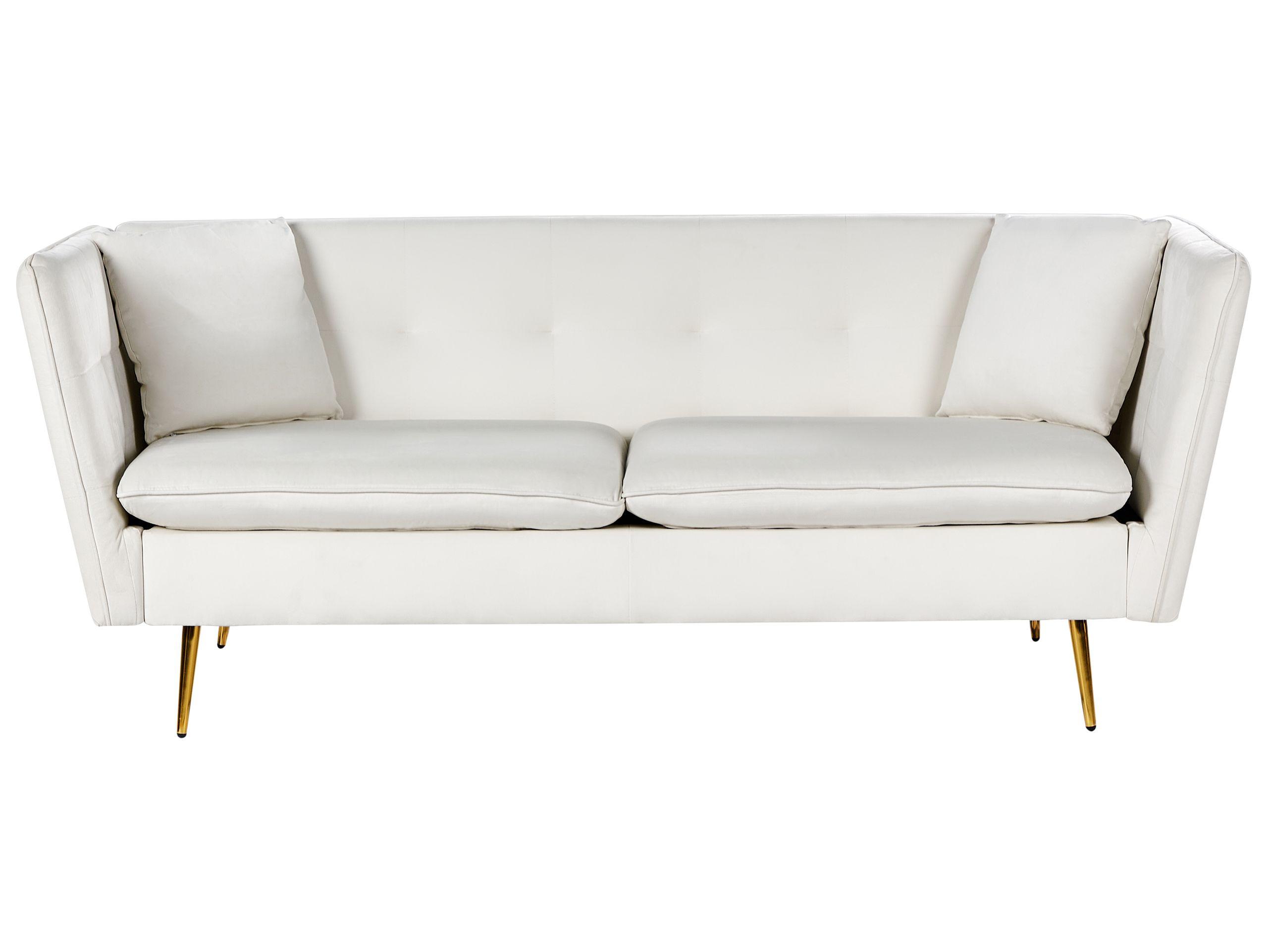Beliani 3 Sitzer Sofa aus Samtstoff Glamourös FREDERICA